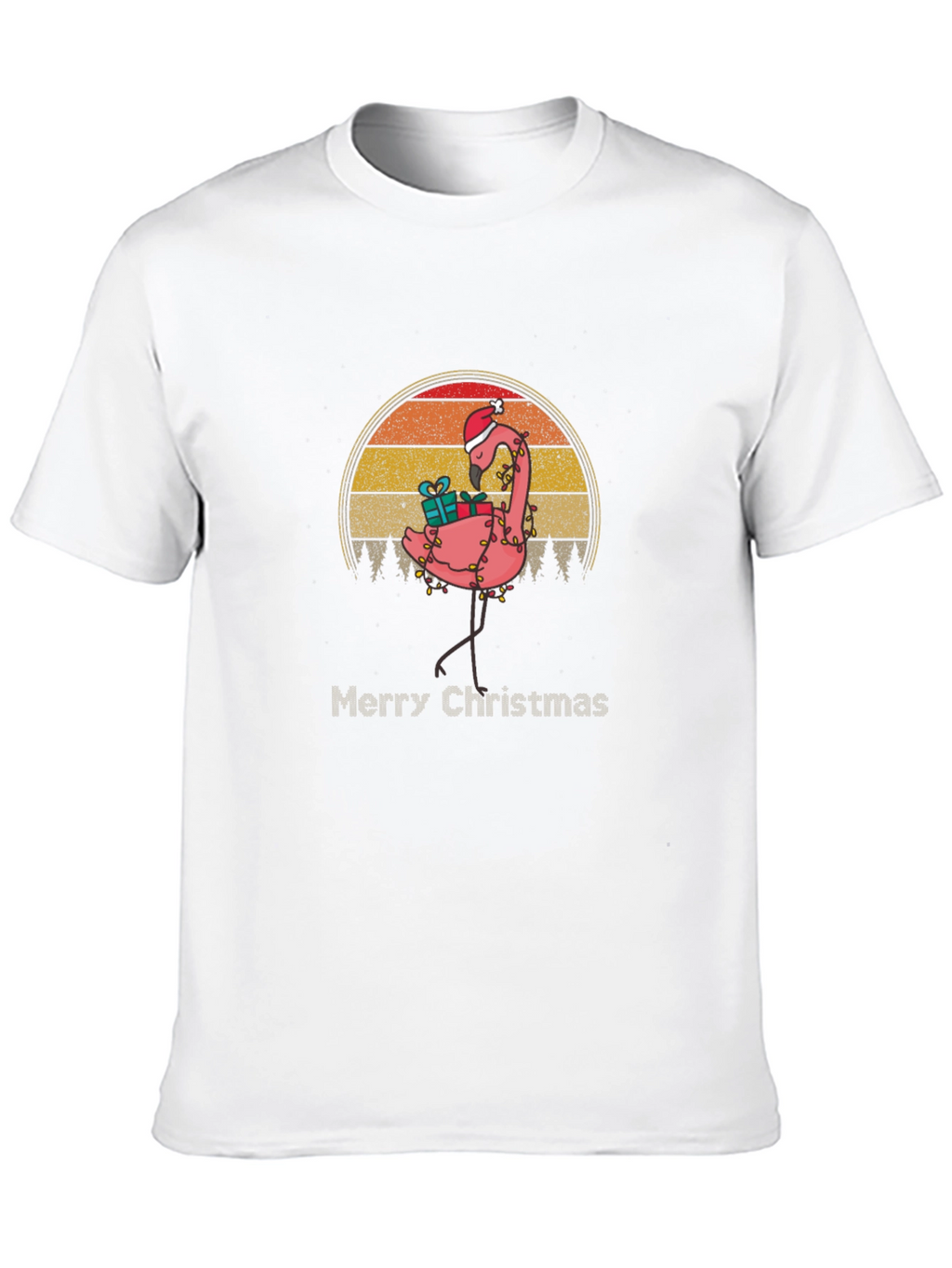 Festive Flamingo Christmas T-Shirt