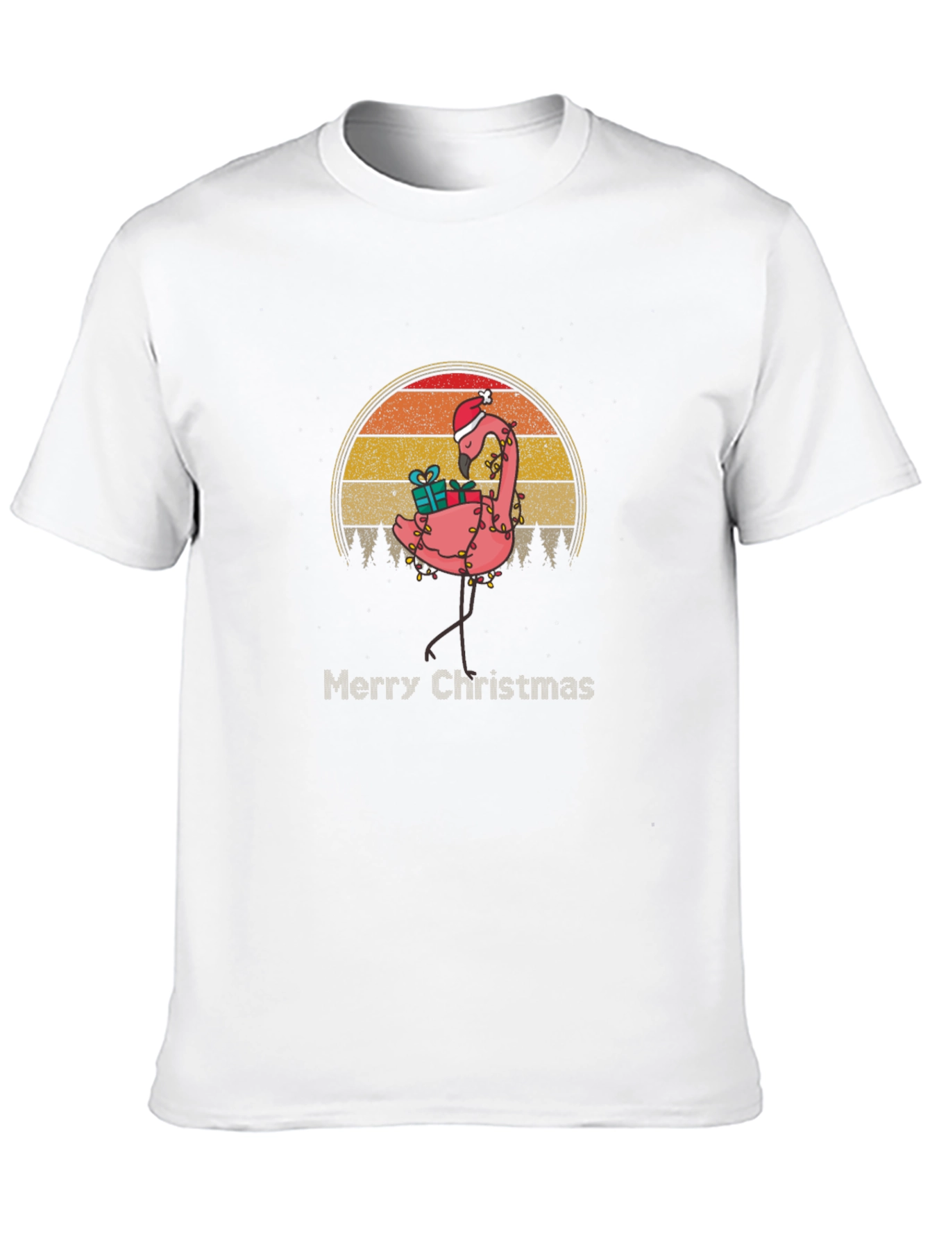 Festive Flamingo Christmas T-Shirt
