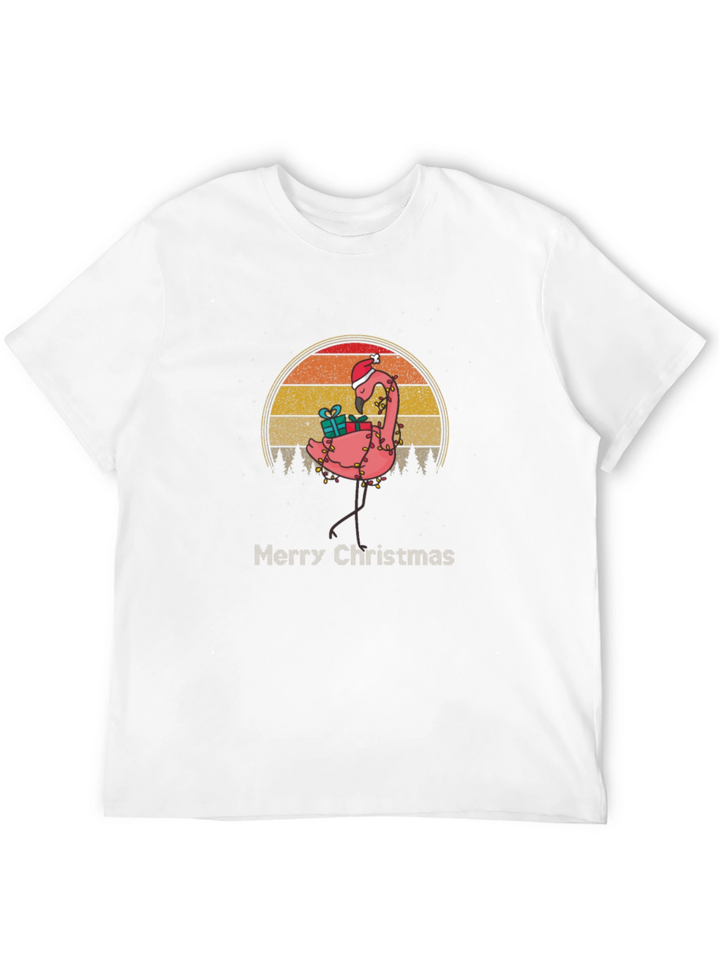 Festive Flamingo Christmas T-Shirt