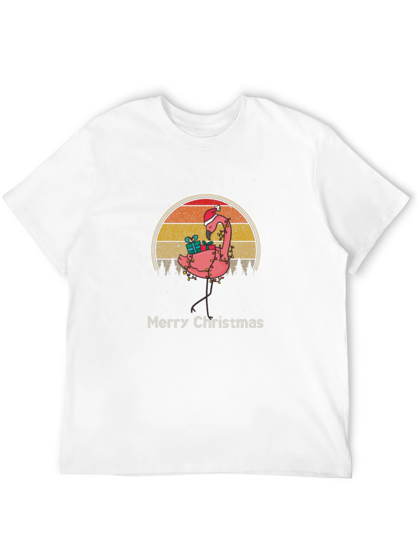 Festive Flamingo Christmas T-Shirt