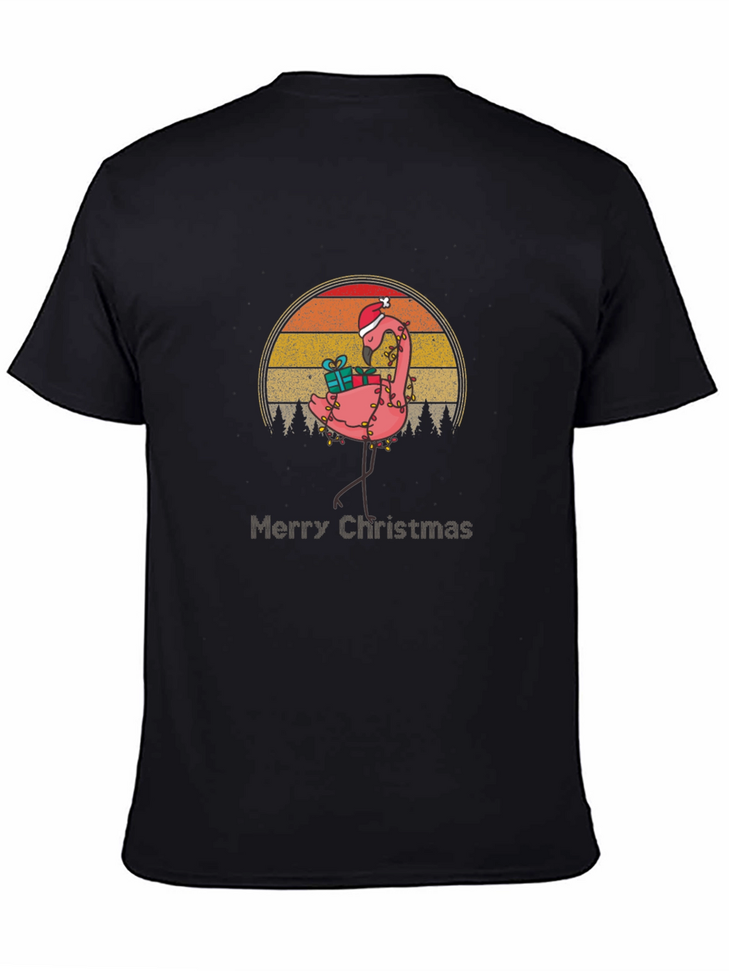 Festive Flamingo Christmas T-Shirt