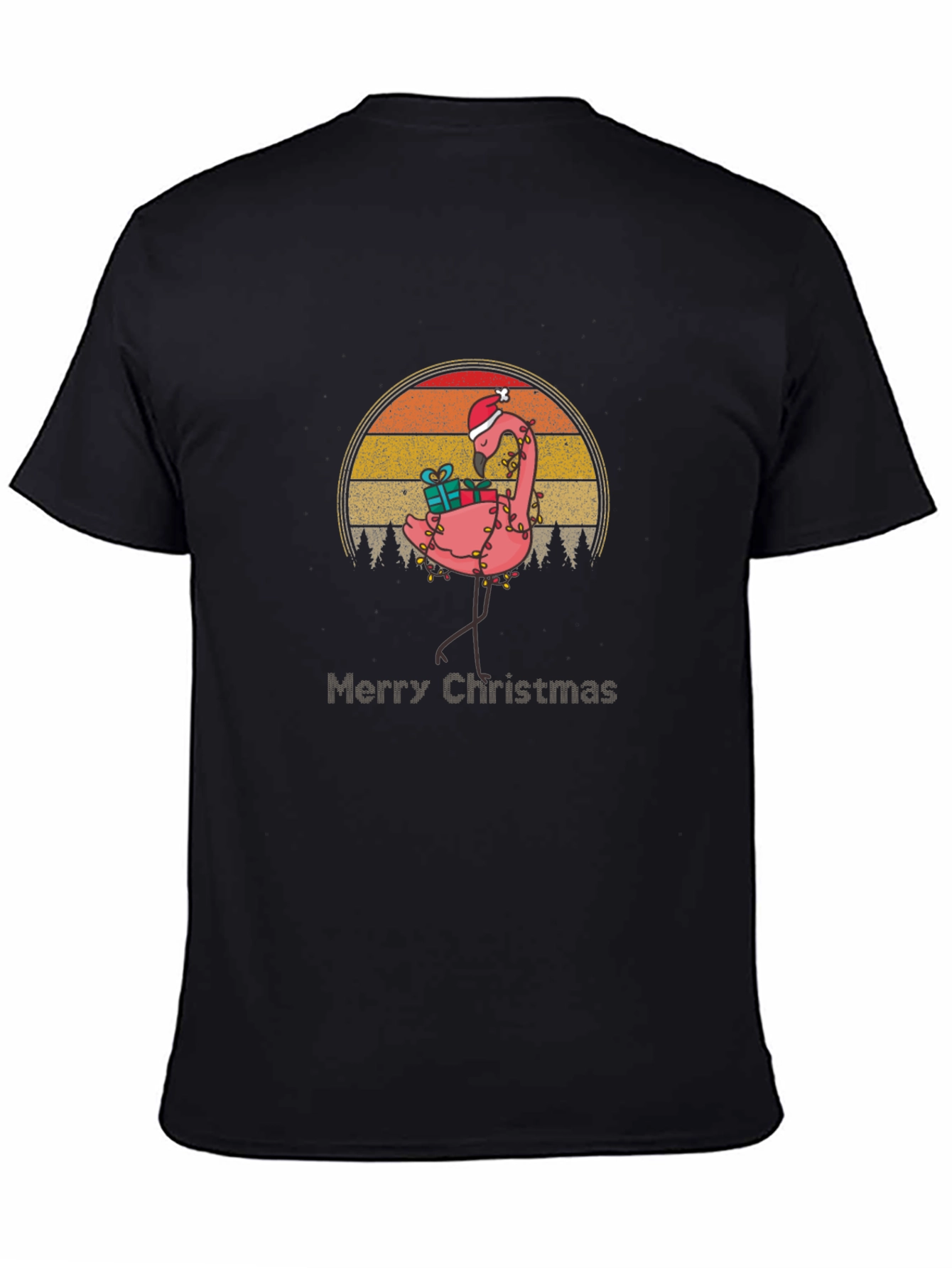 Festive Flamingo Christmas T-Shirt
