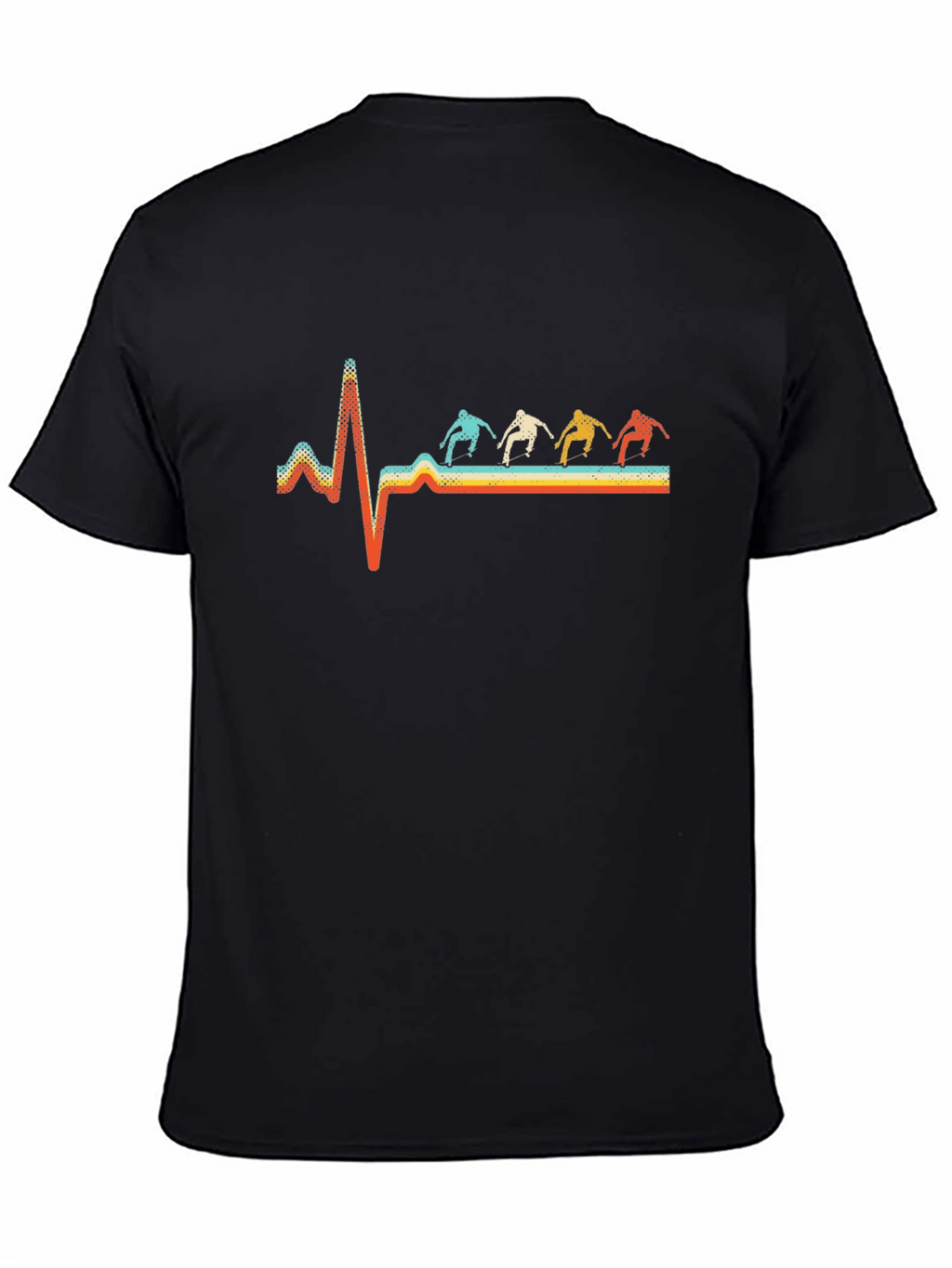 Retro Skateboard Heartbeat Graphic Tee