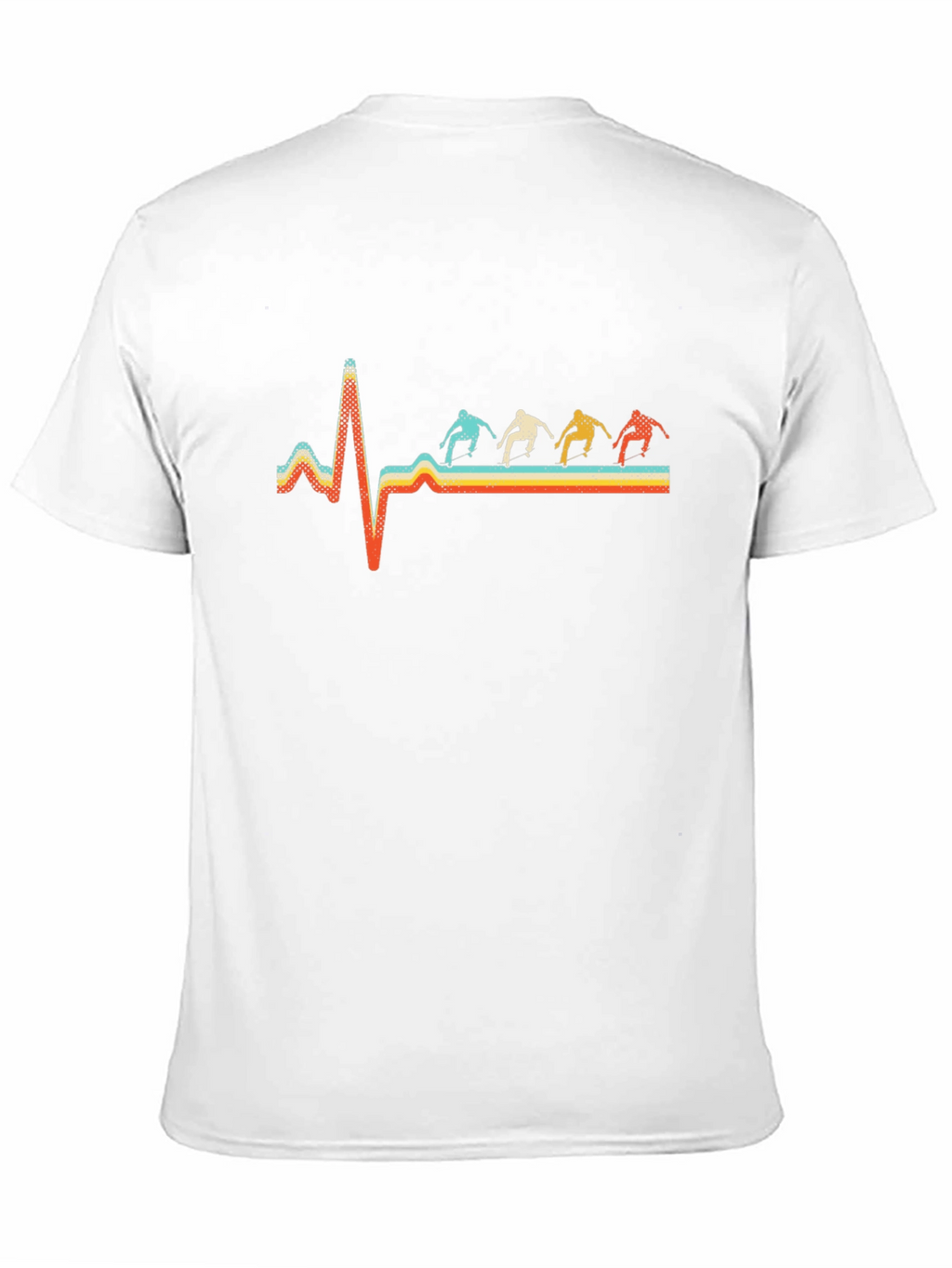 Retro Skateboard Heartbeat Graphic Tee