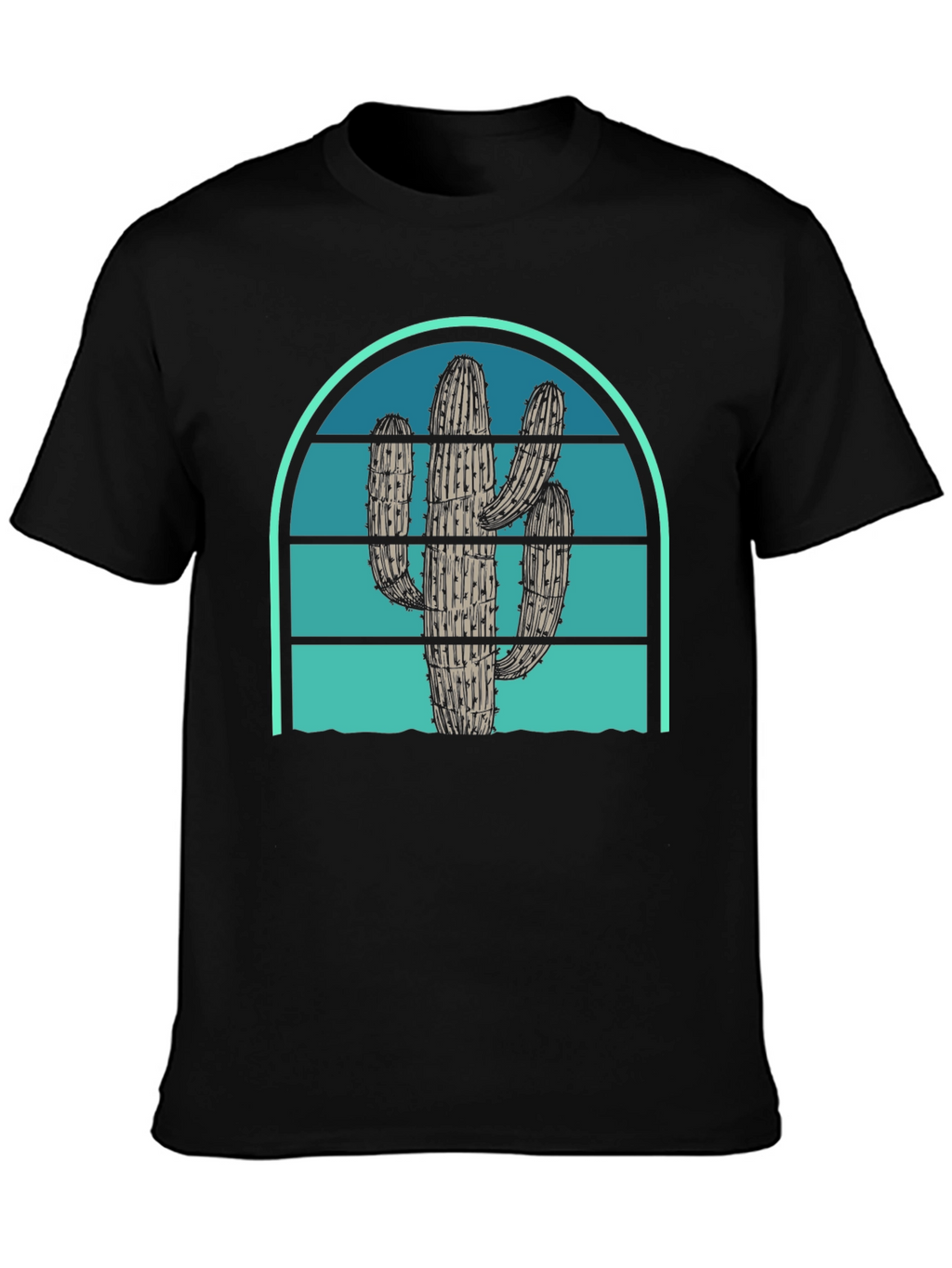 Cactus Sunset Graphic Tee - Desert Vibes