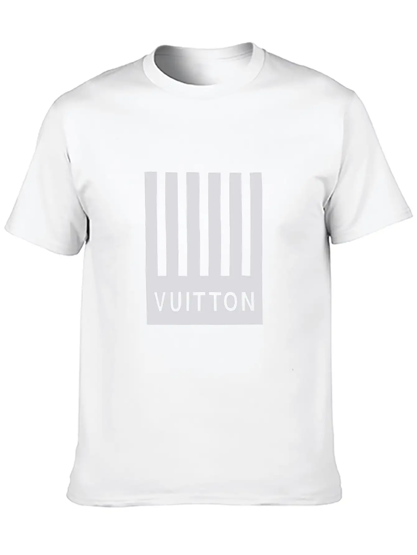 Vuitton1 Barcode & Earth T-Shirt Breathable Soft Cotton T-Shirt – Timeless Casual Look
