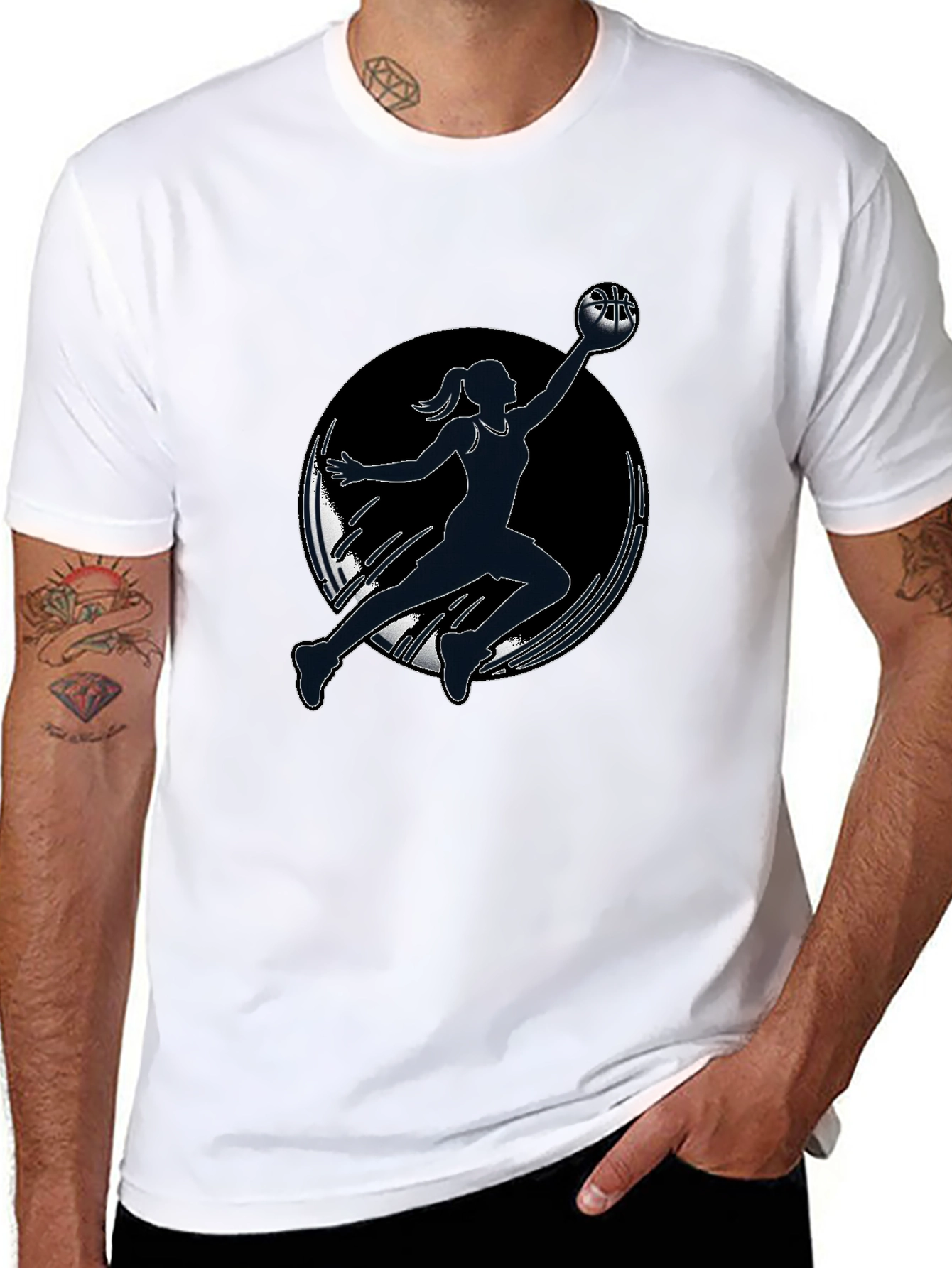 Basketball Player Graphic Tee - Stylish and Comfortable