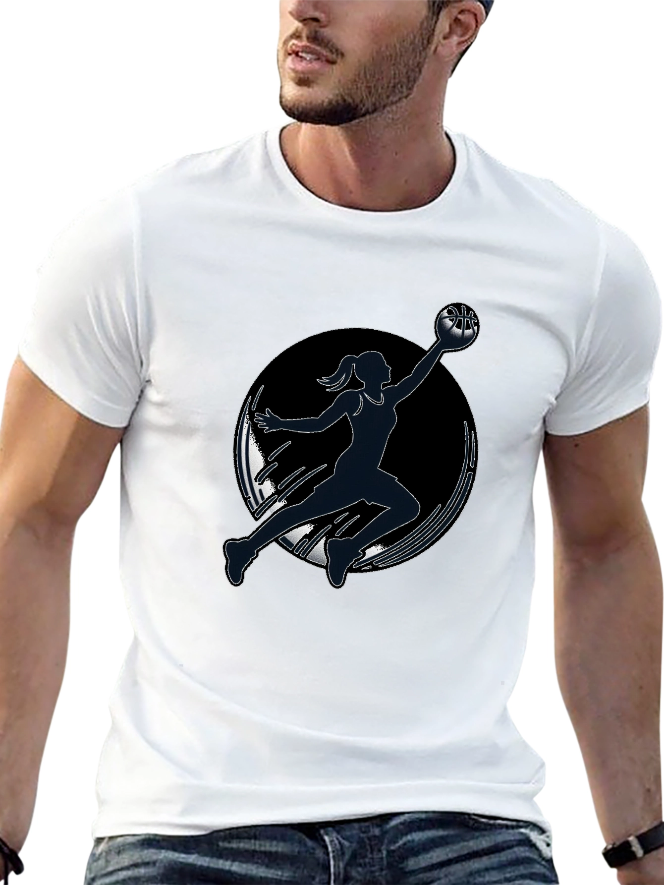 Basketball Player Graphic Tee - Stylish and Comfortable