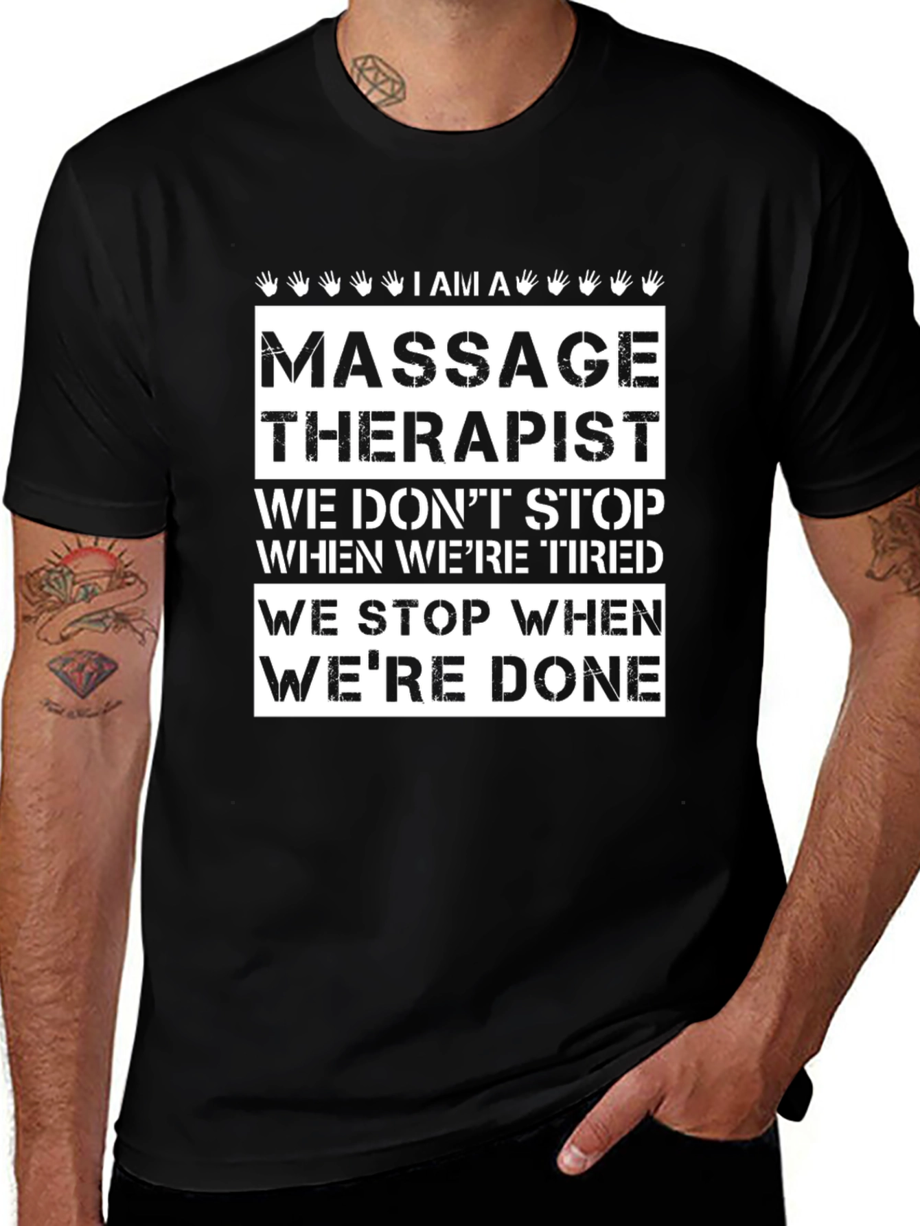 Massage Therapist T-Shirt: We Stop When Were Done