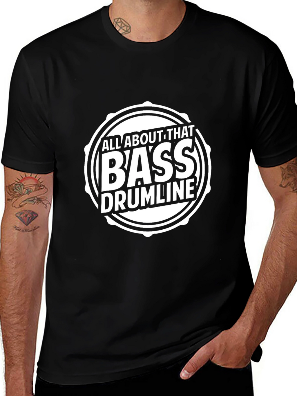 All About That Bass Drumline Black T-Shirt