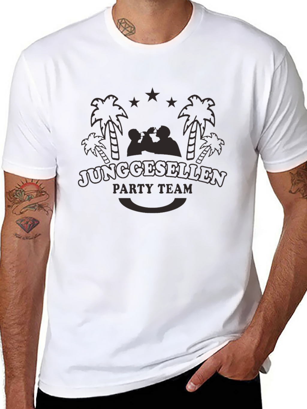 Junggesellen Party Team Black T-Shirt
