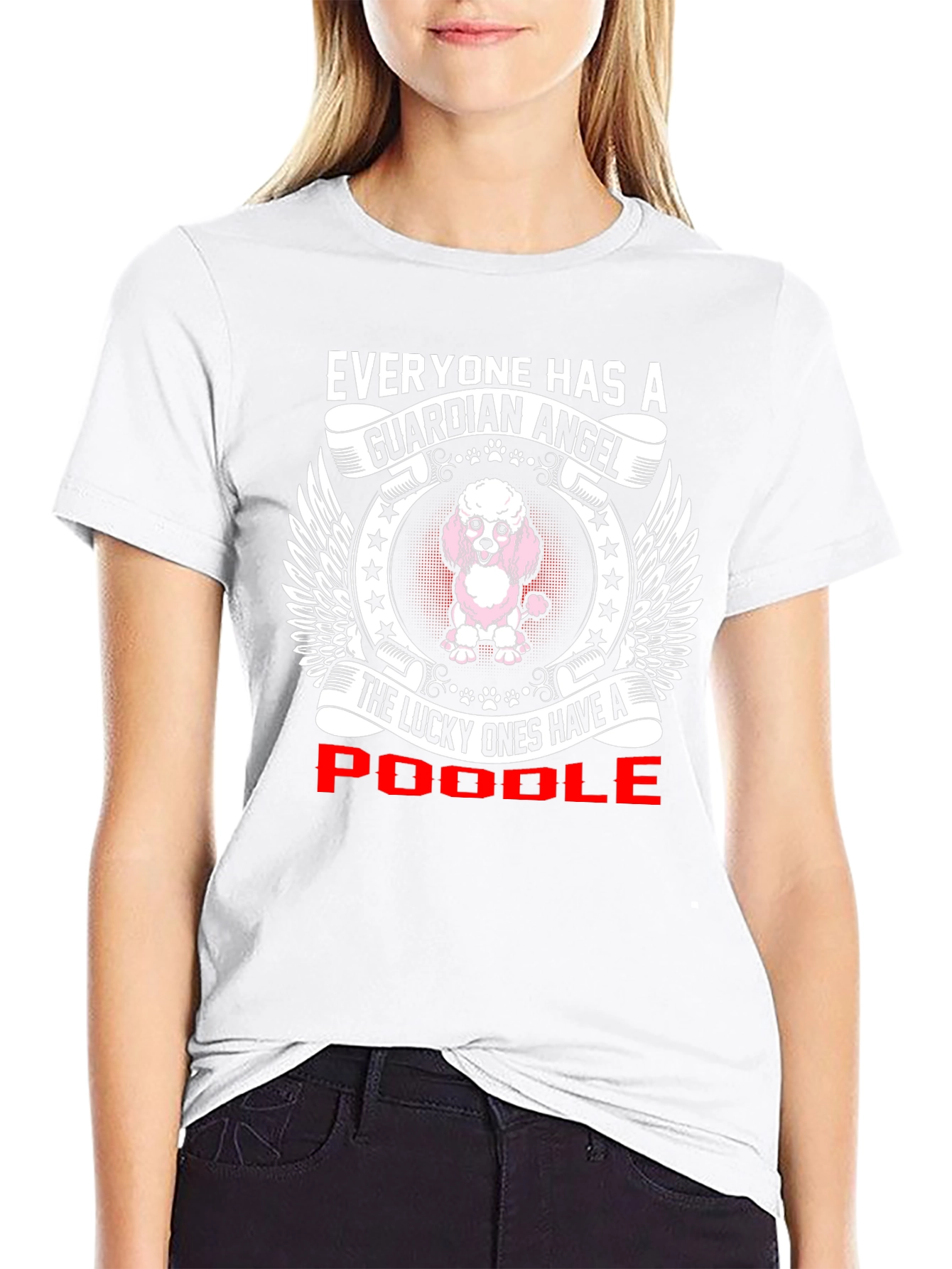 Poodle Guardian Angel Graphic T-Shirt