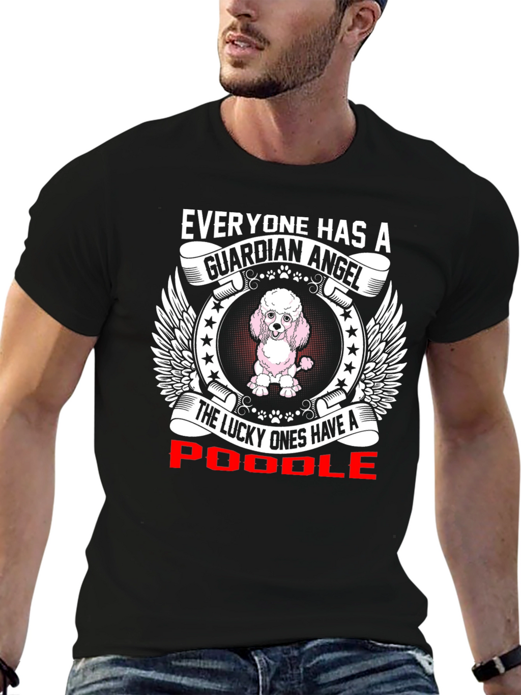 Poodle Guardian Angel Graphic T-Shirt