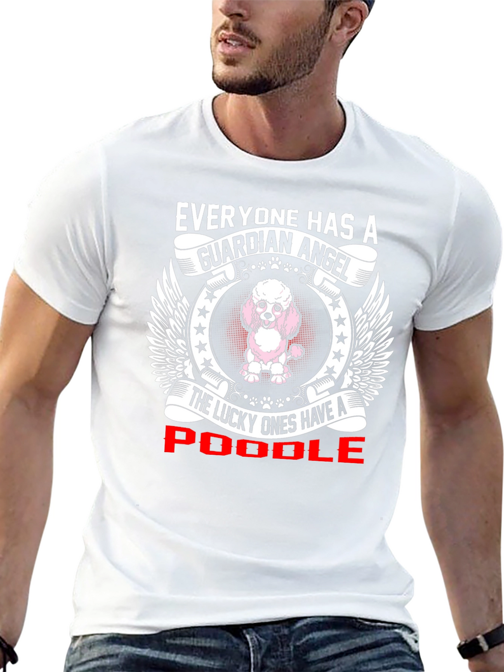 Poodle Guardian Angel Graphic T-Shirt