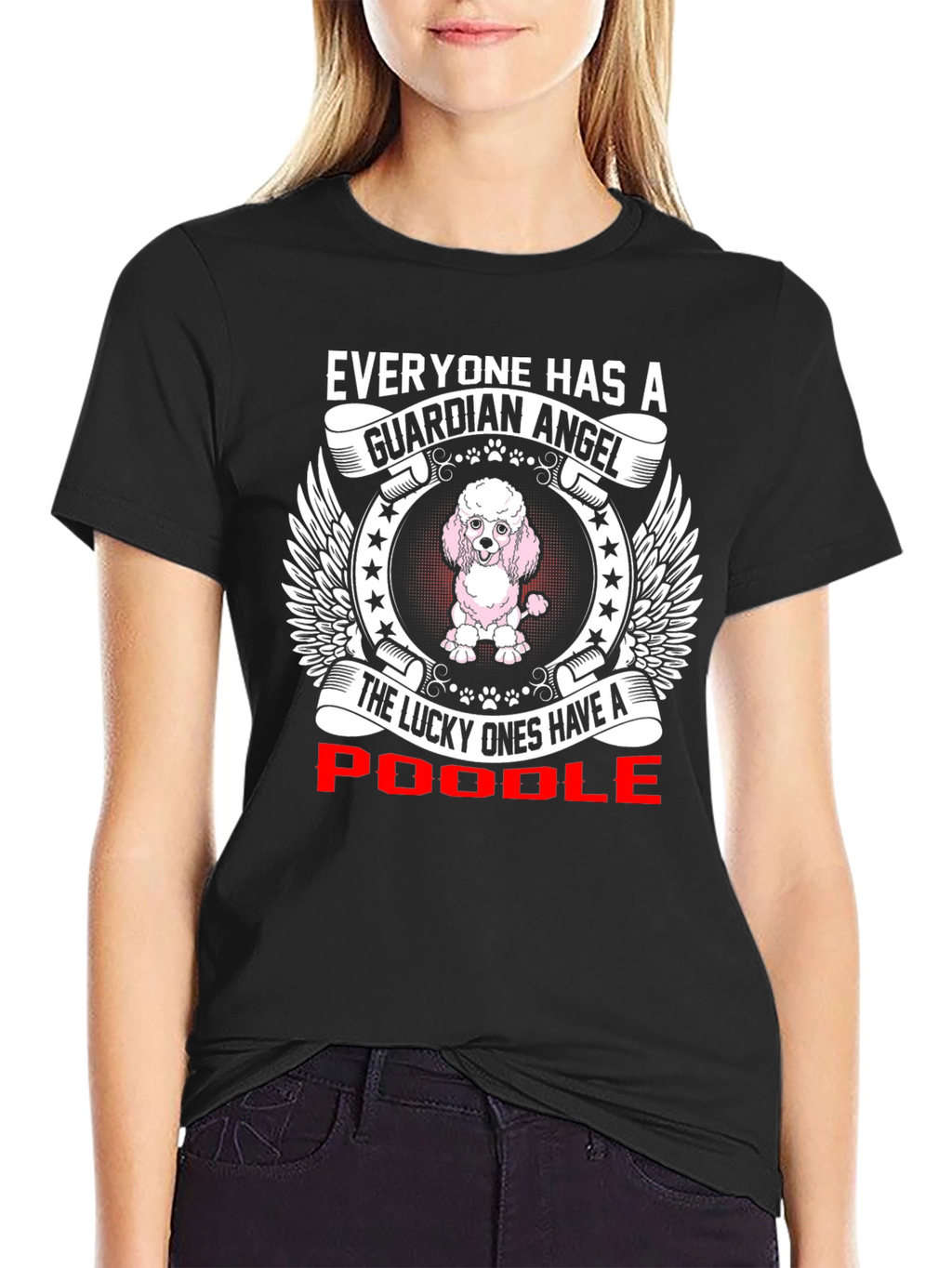 Poodle Guardian Angel Graphic T-Shirt