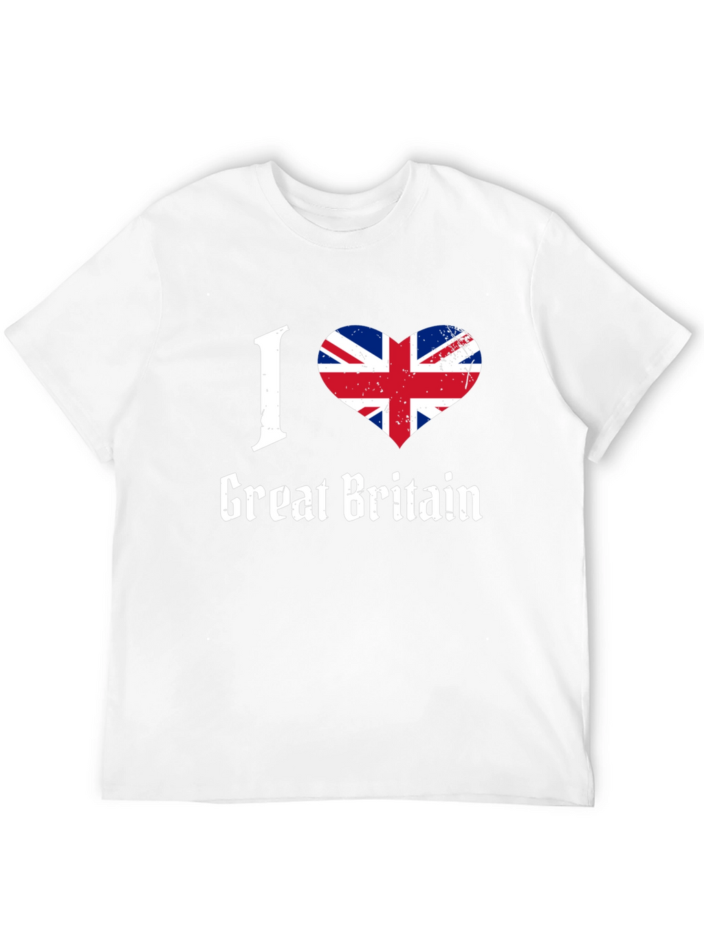 I Love Great Britain Flag Heart Graphic T-Shirt