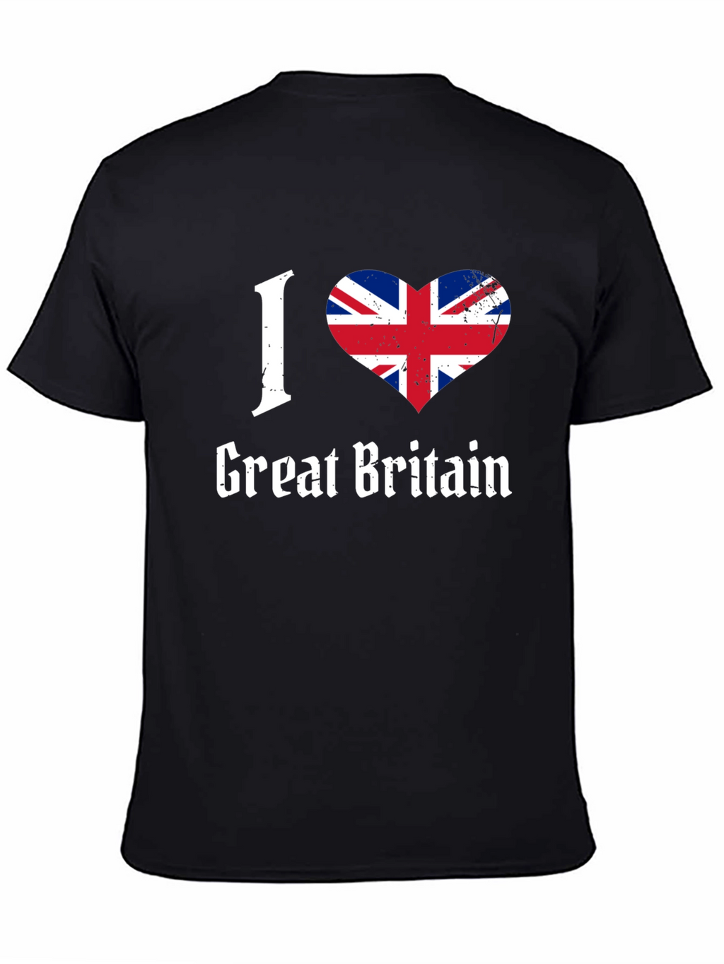 I Love Great Britain Flag Heart Graphic T-Shirt