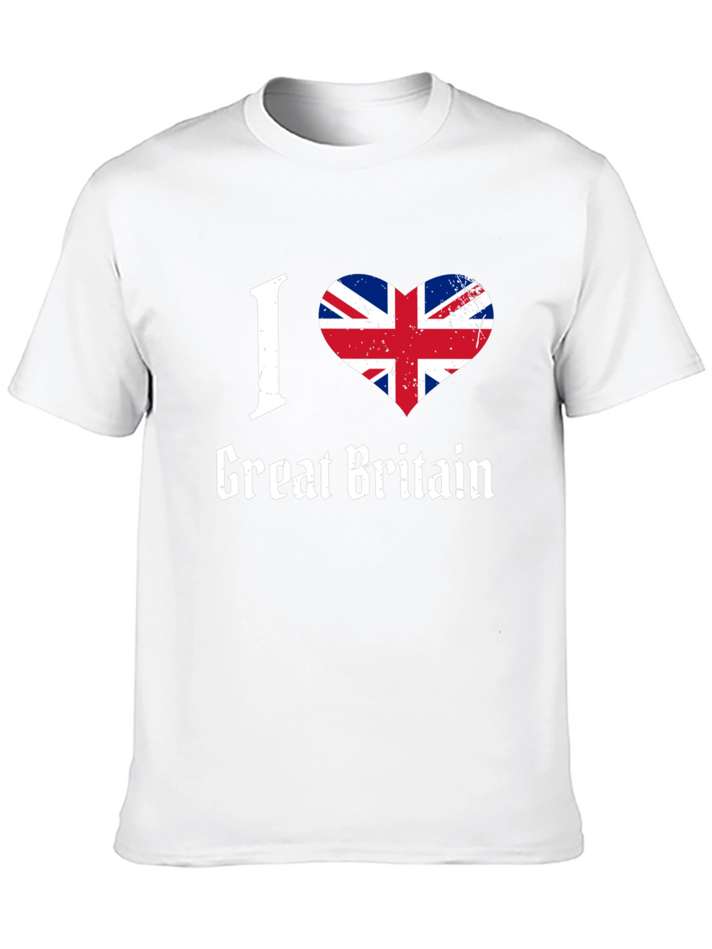 I Love Great Britain Flag Heart Graphic T-Shirt