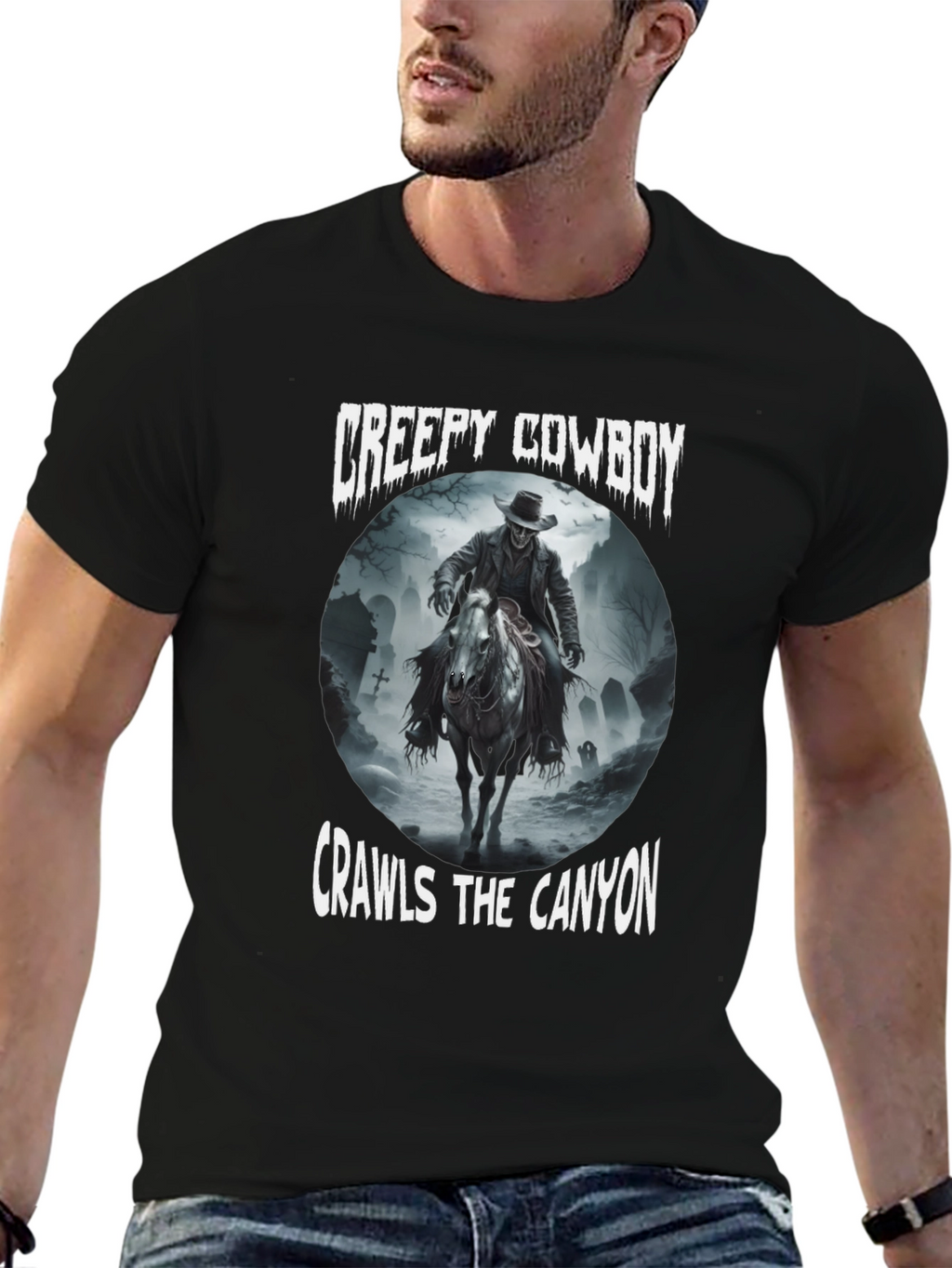Creepy Cowboy Crawls the Canyon Graphic Tee