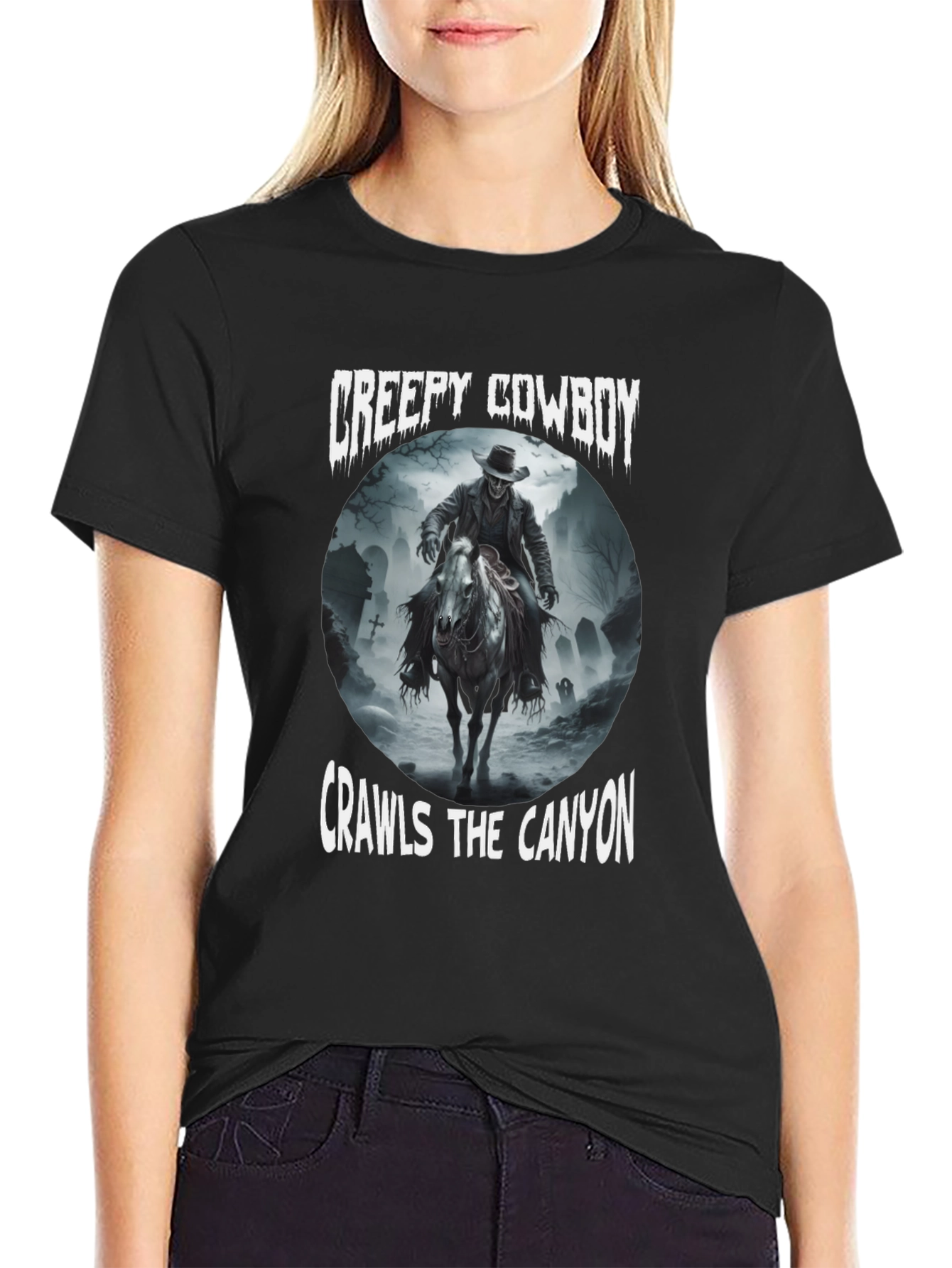 Creepy Cowboy Crawls the Canyon Graphic Tee