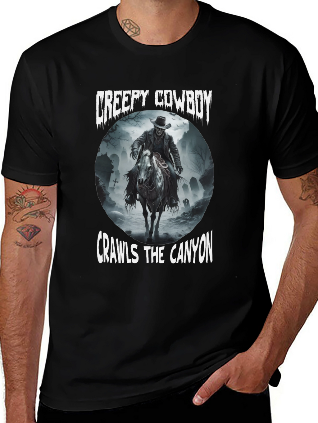 Creepy Cowboy Crawls the Canyon Graphic Tee