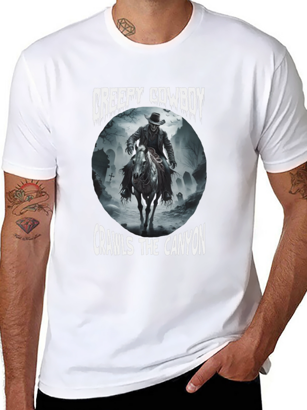 Creepy Cowboy Crawls the Canyon Graphic Tee