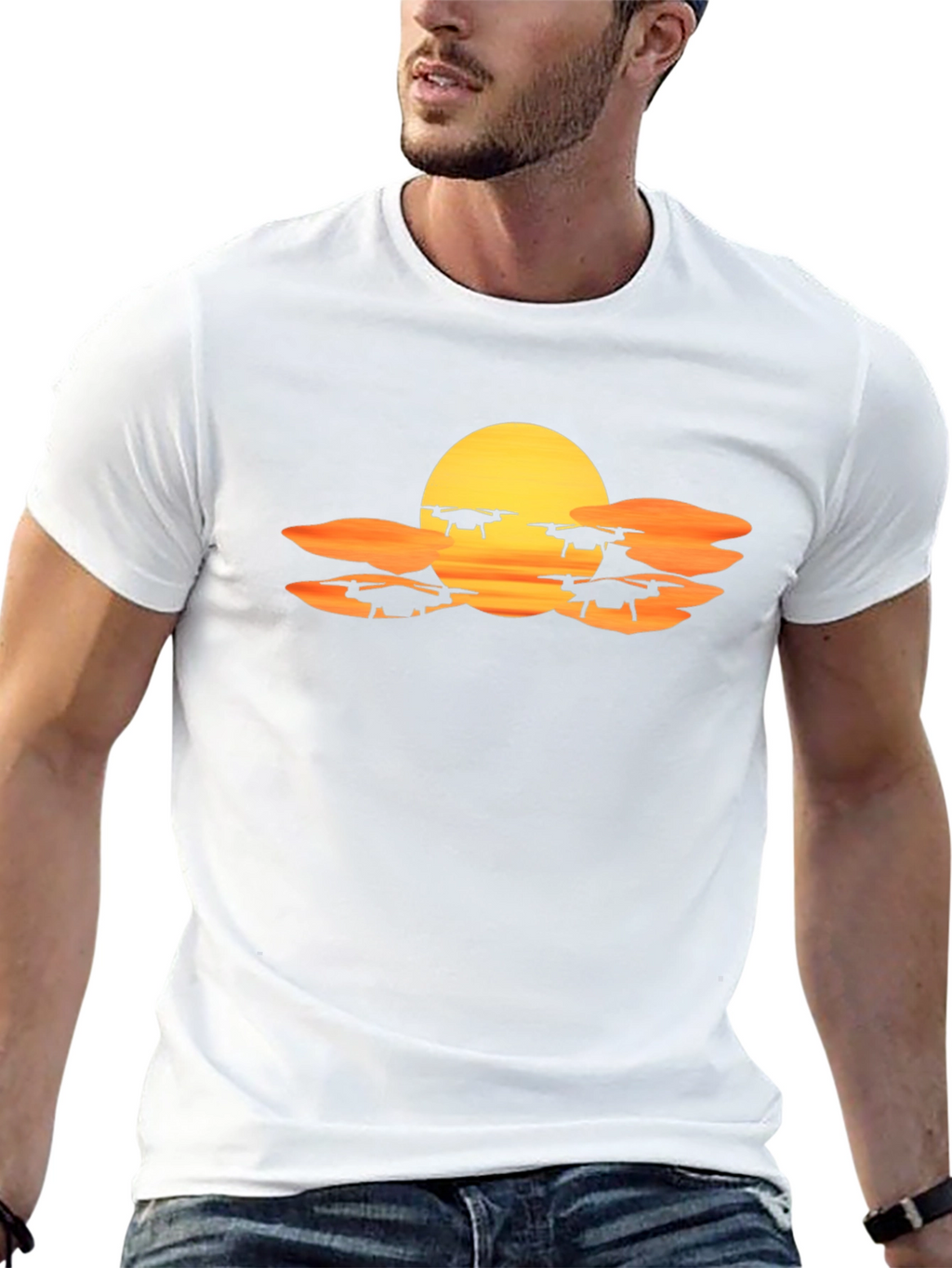 Drone Sunset T-Shirt - Fly High in Style!
