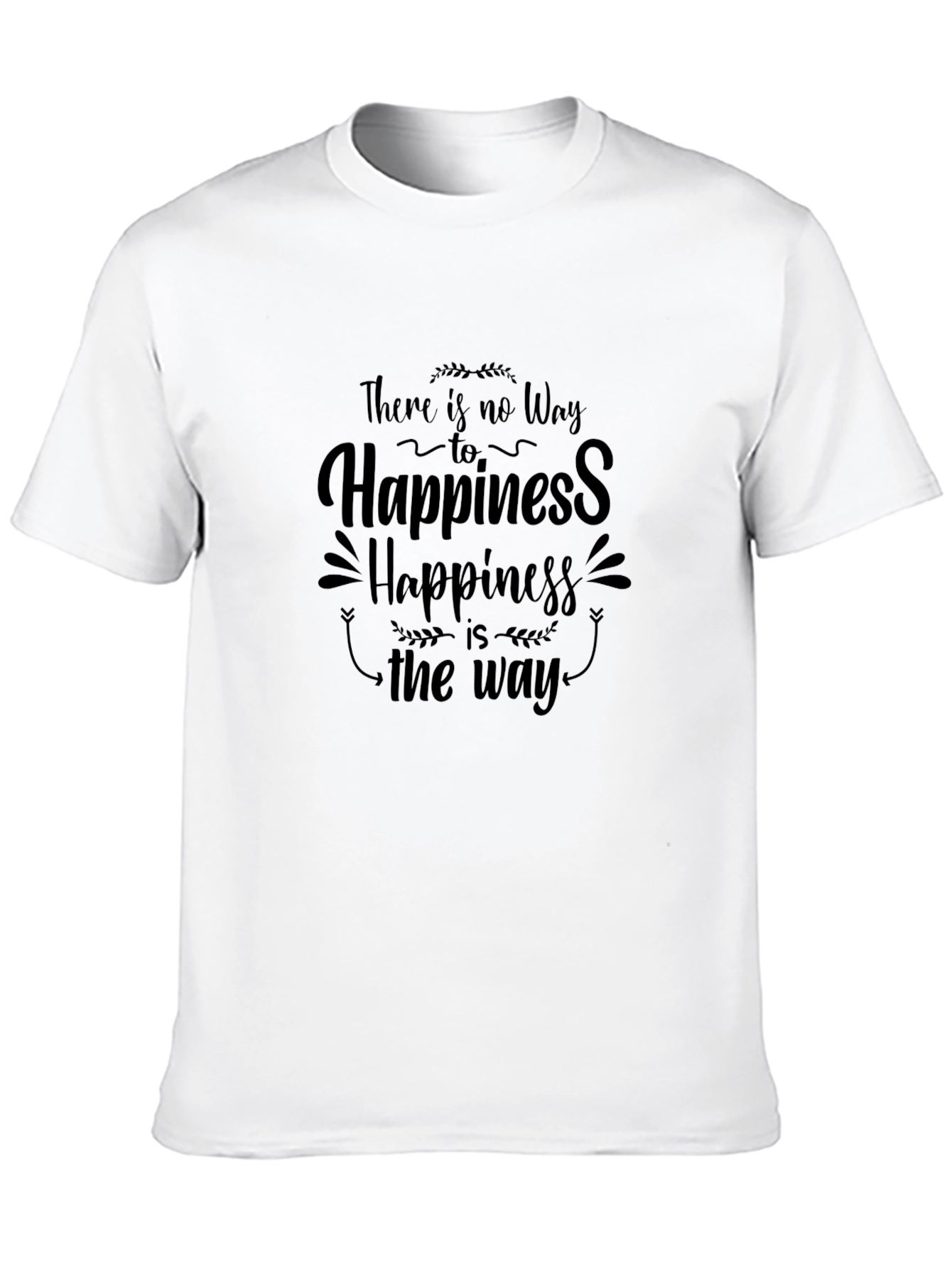 Happiness Is The Way Black T-Shirt