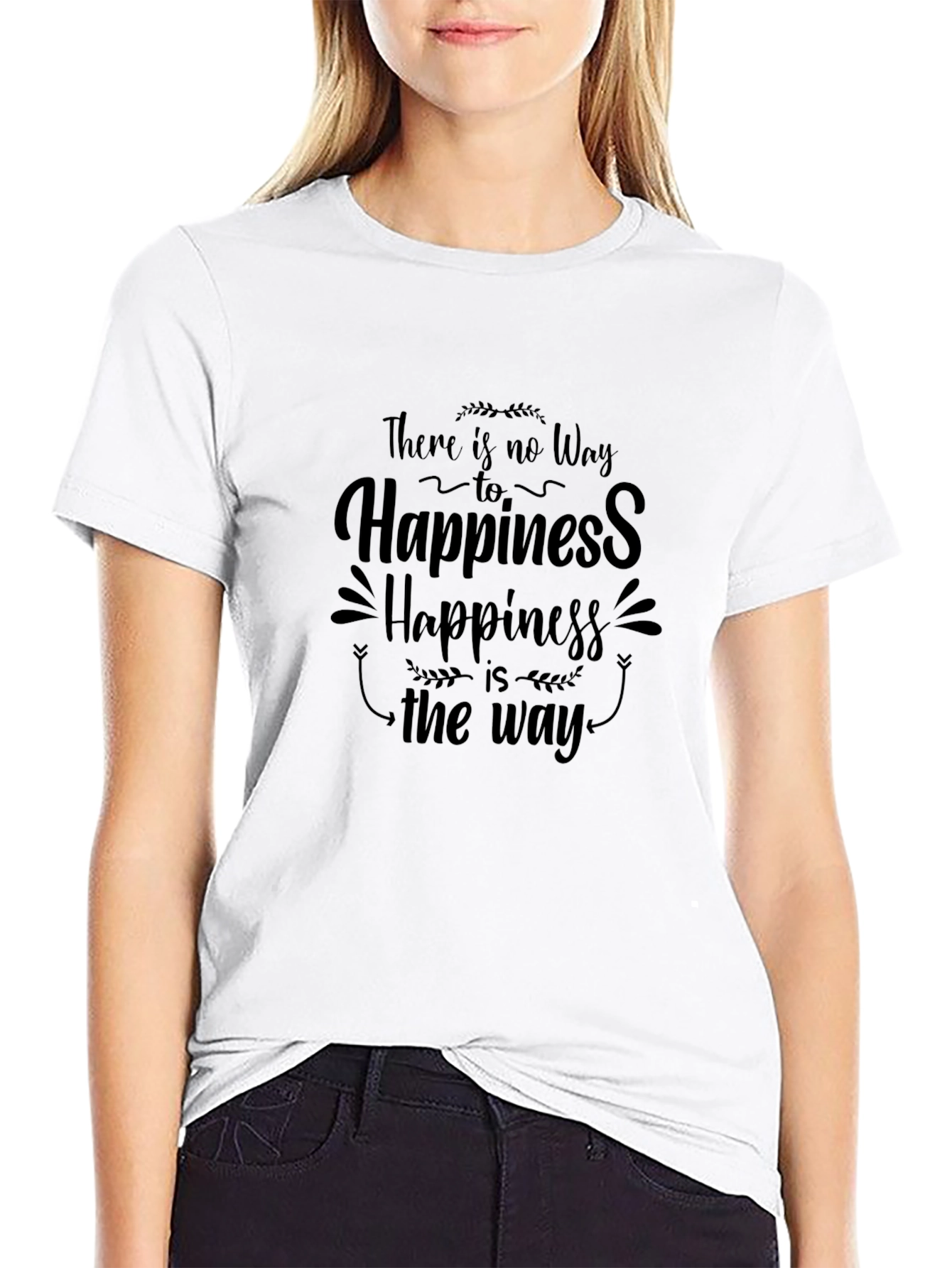 Happiness Is The Way Black T-Shirt