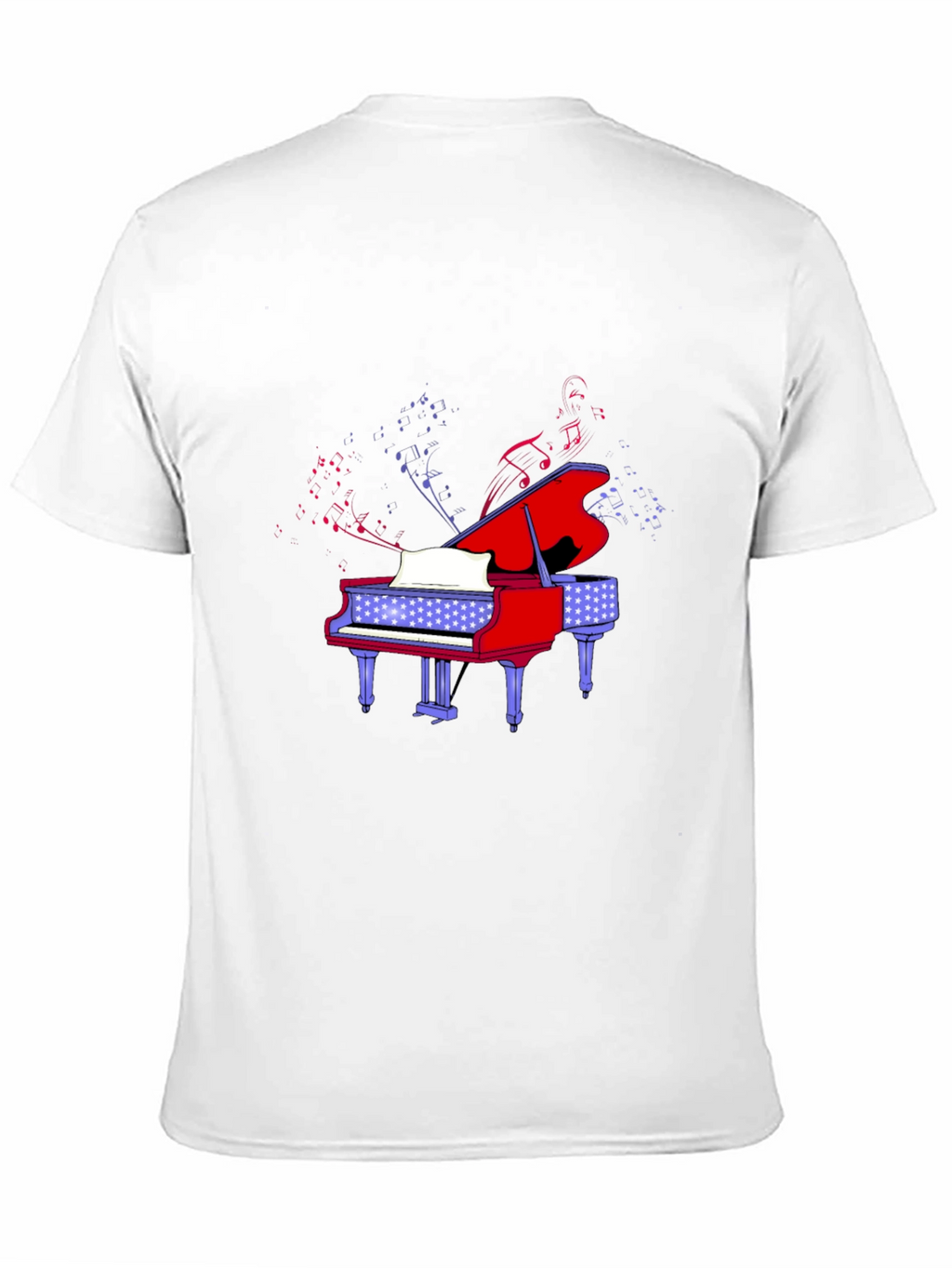 Piano Music Graphic Tee - Black