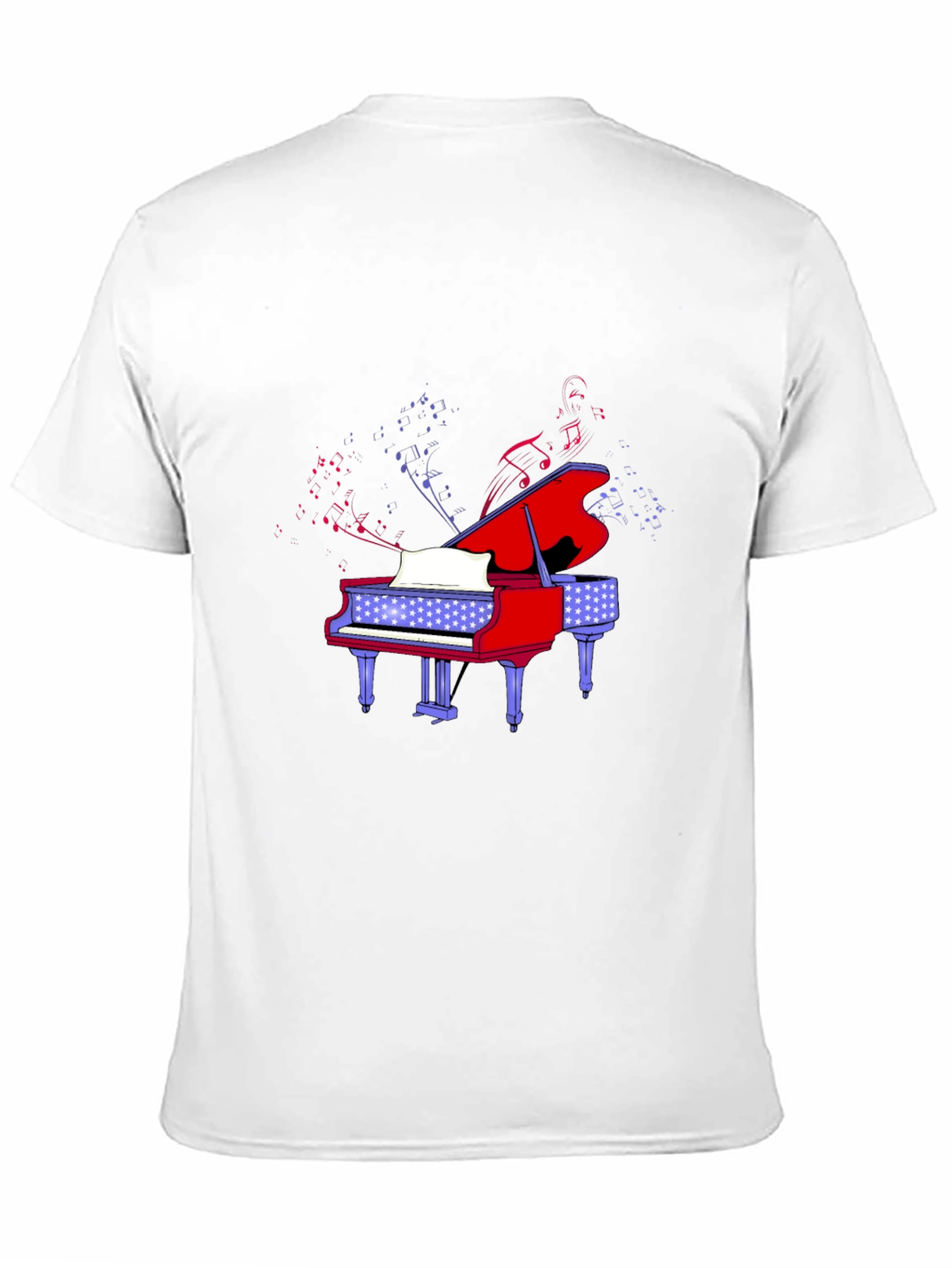 Piano Music Graphic Tee - Black