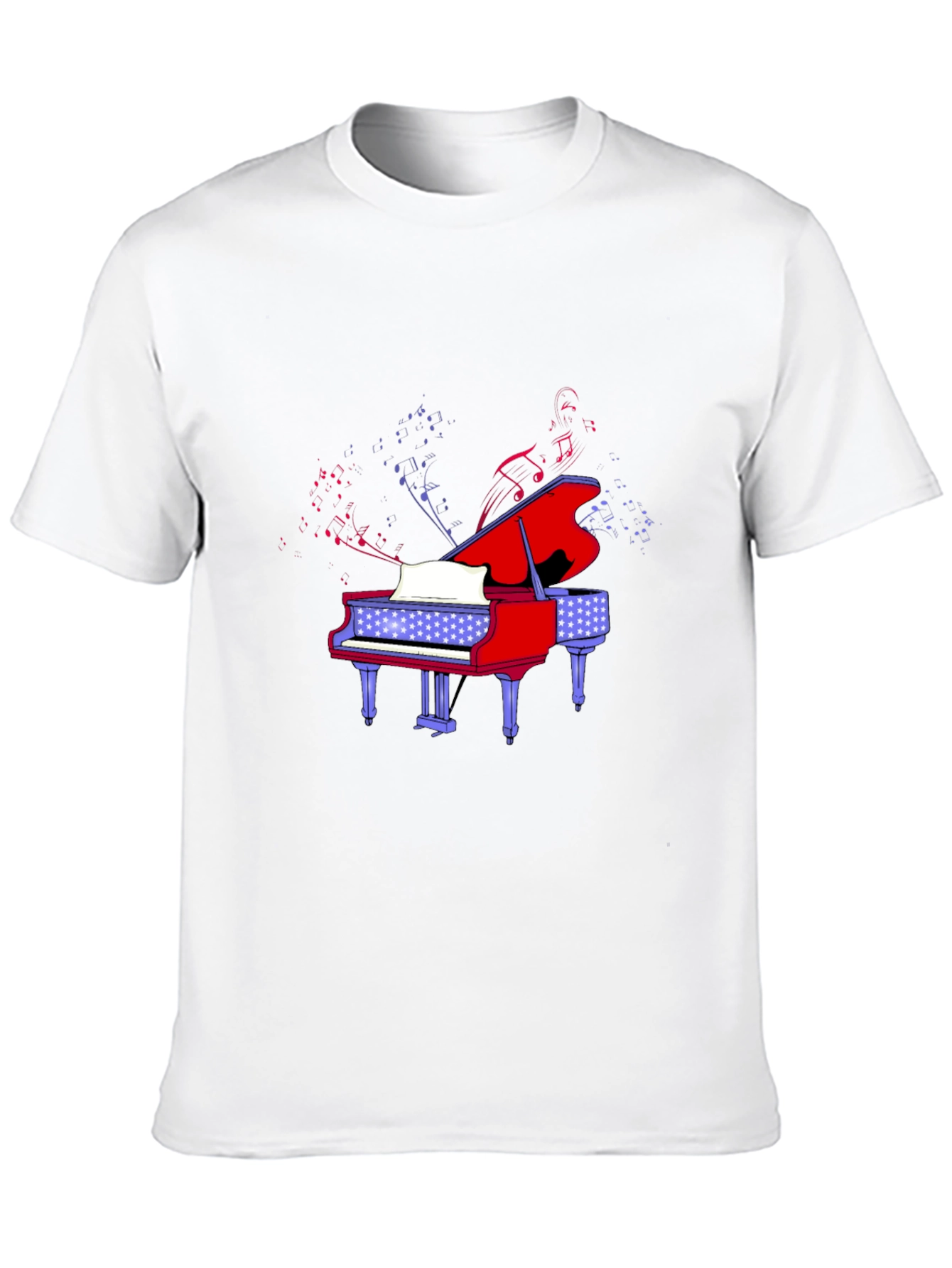 Piano Music Graphic Tee - Black