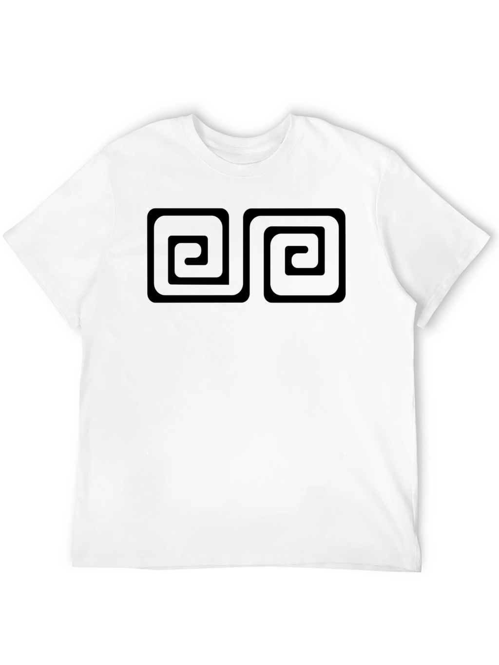 Black T-Shirt with Double Spiral Design
