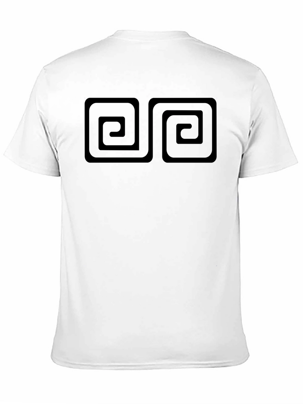 Black T-Shirt with Double Spiral Design