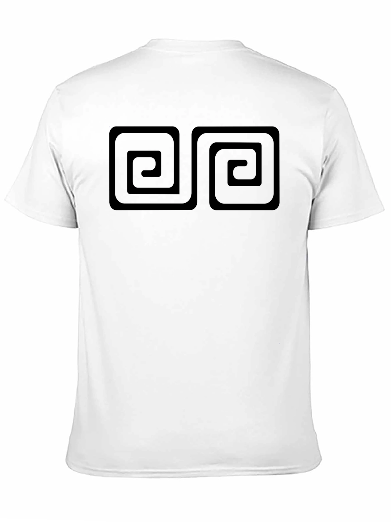 Black T-Shirt with Double Spiral Design