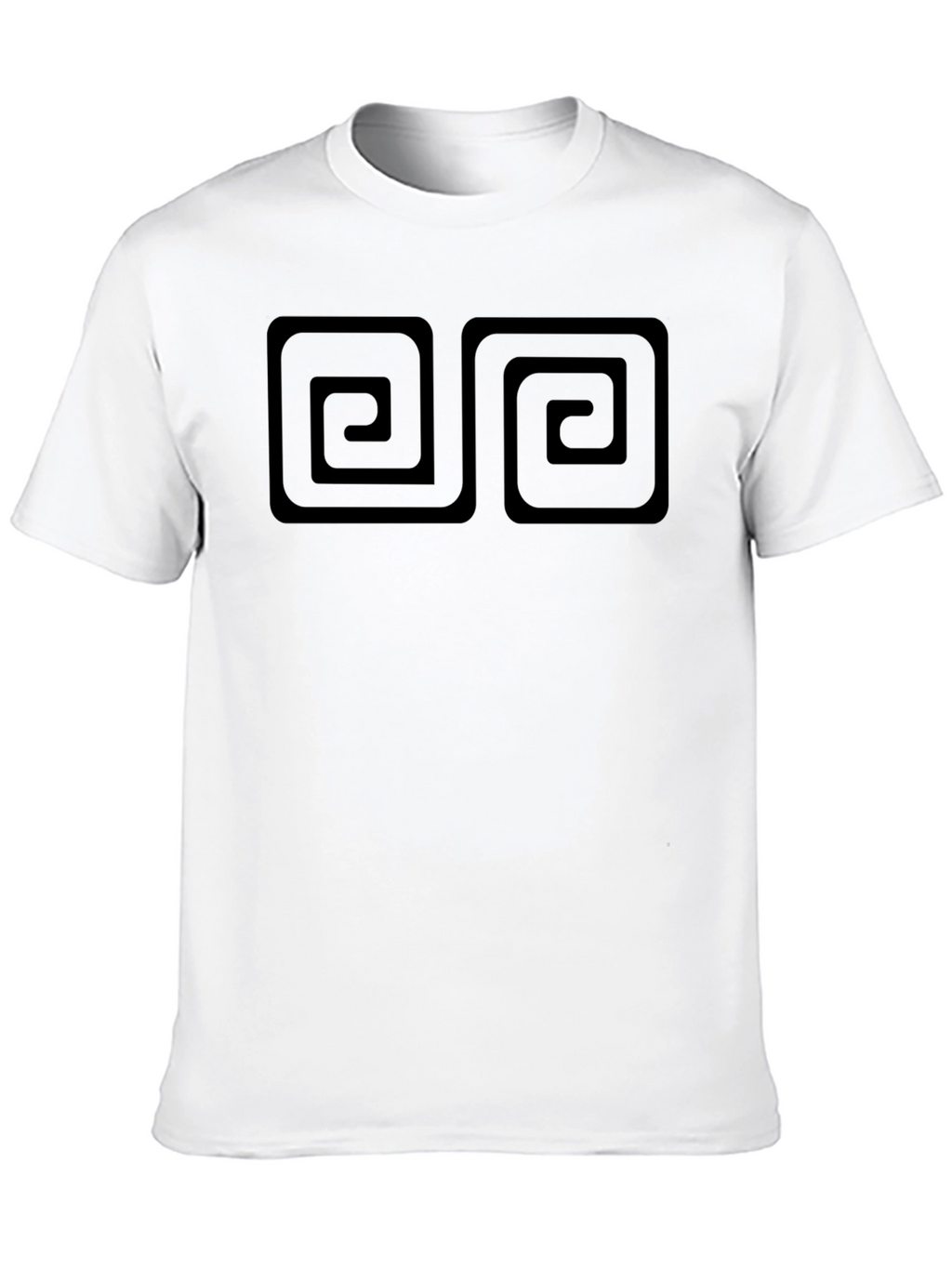 Black T-Shirt with Double Spiral Design
