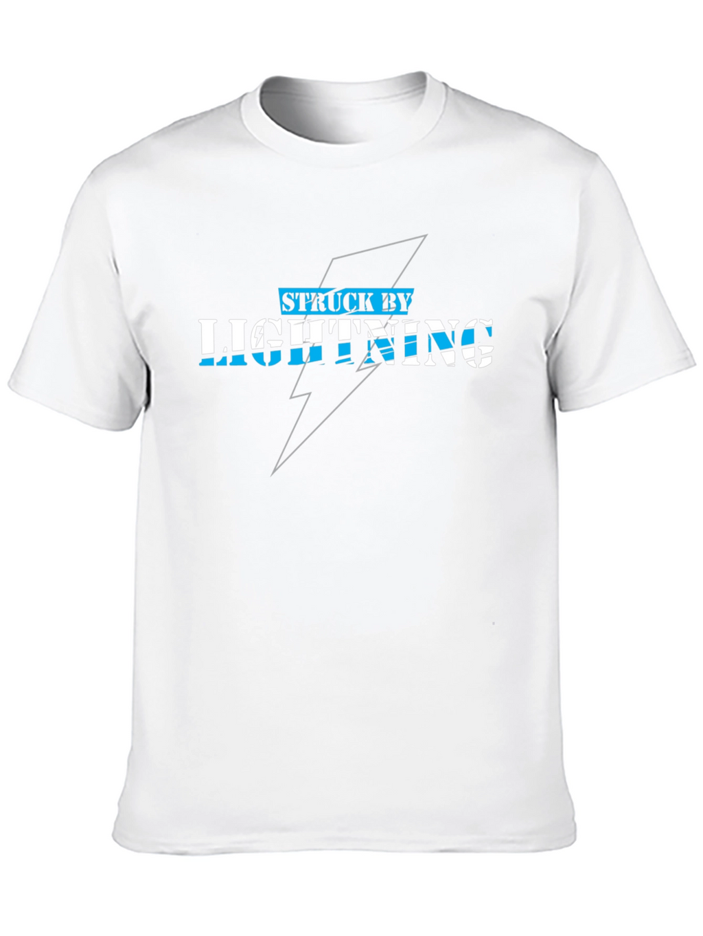 Struck By Lightning Graphic Tee - Black Cotton T-Shirt