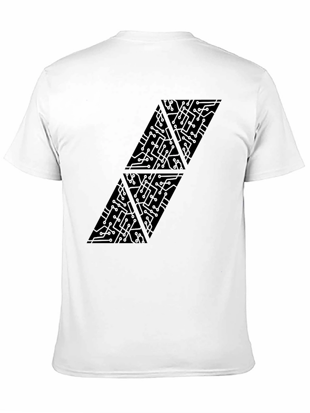 Tech Circuit Triangle Graphic Black T-Shirt