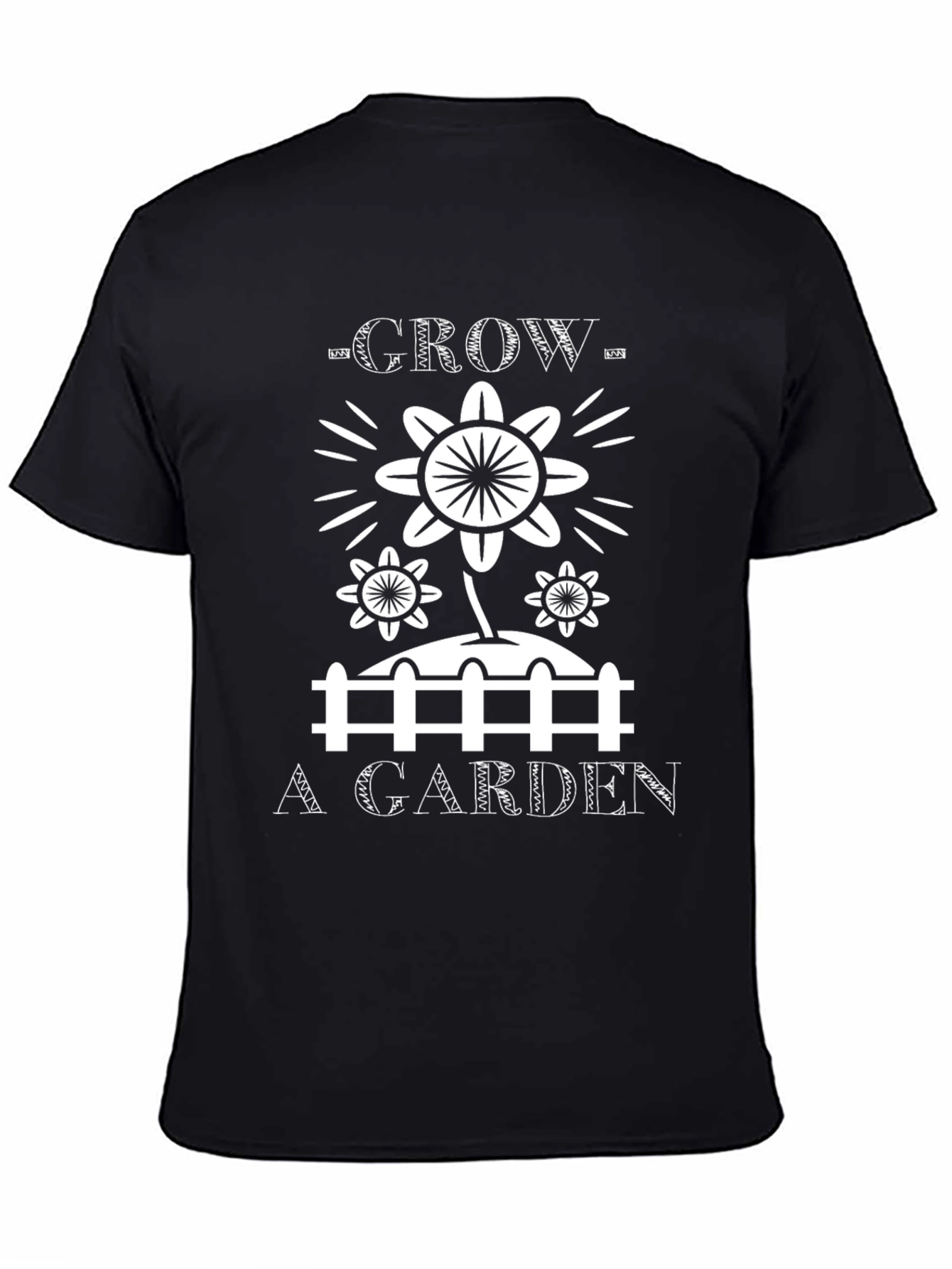 Grow a Garden Black T-Shirt - Floral Graphic Tee
