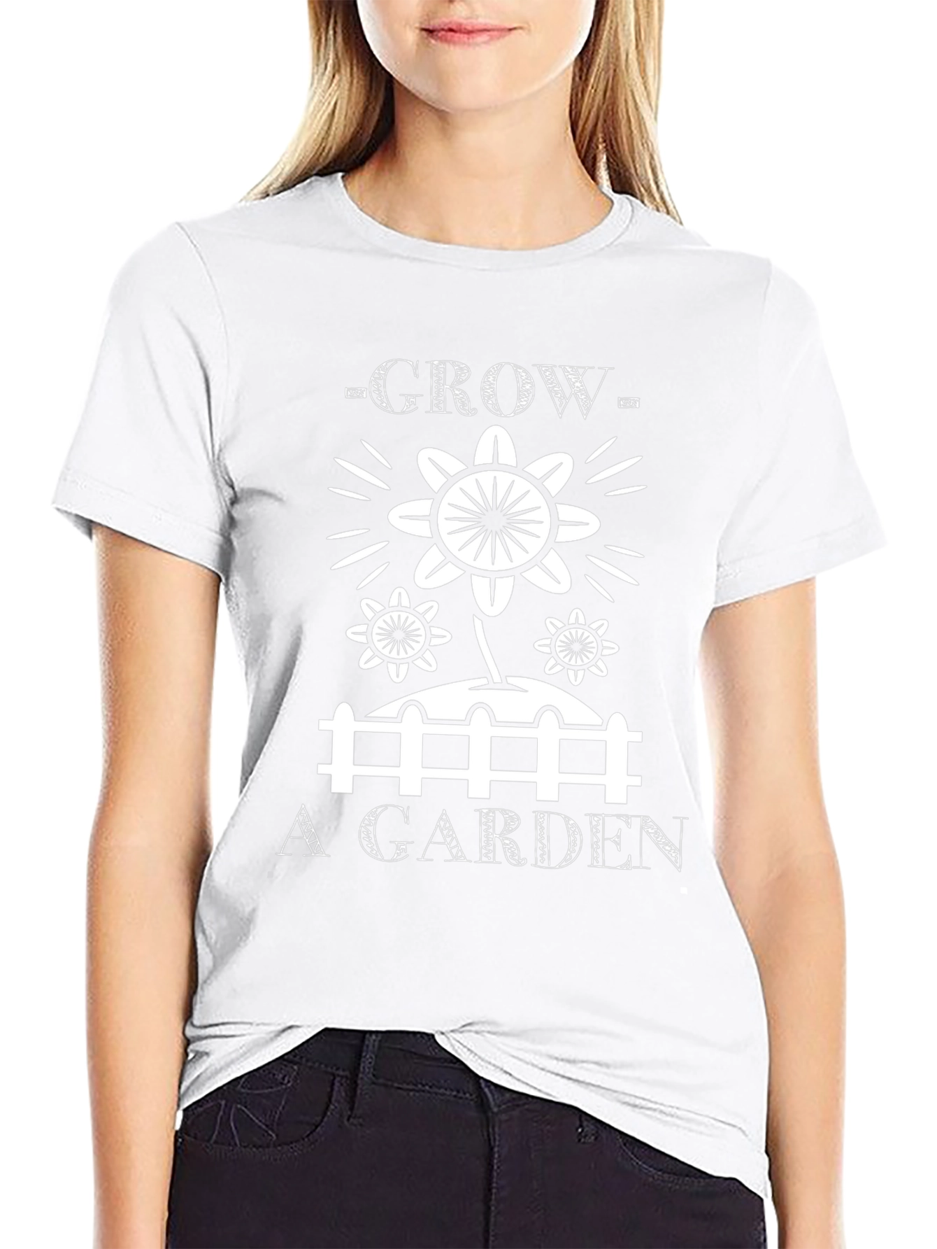Grow a Garden Black T-Shirt - Floral Graphic Tee