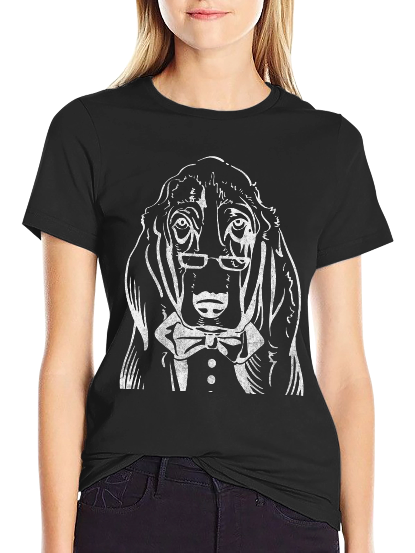Sophisticated Dog Graphic Tee - Formal Wear