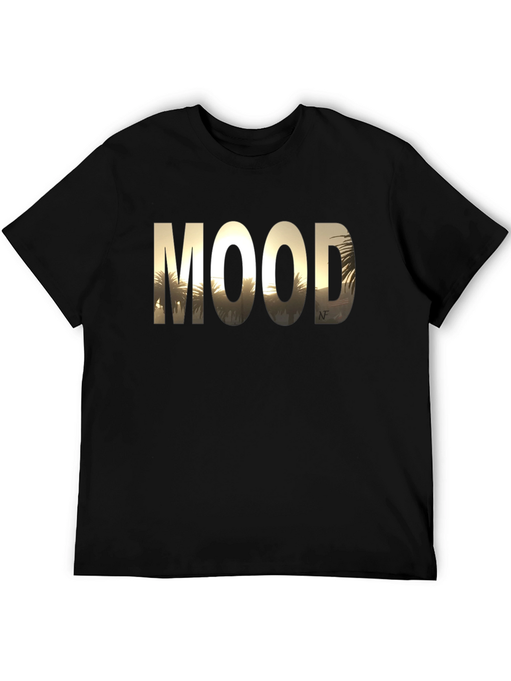 Mood Graphic Print Black T-Shirt