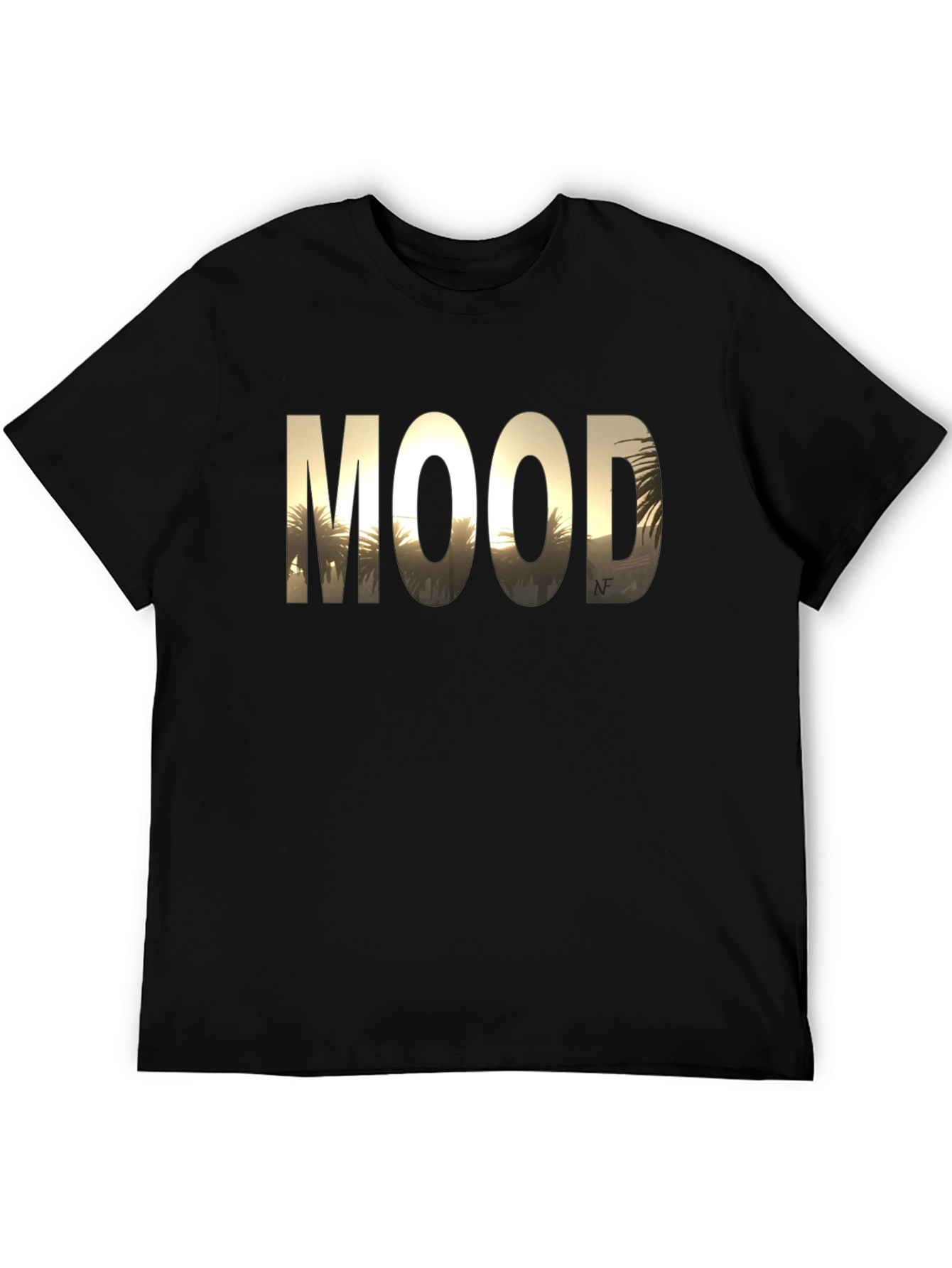 Mood Graphic Print Black T-Shirt