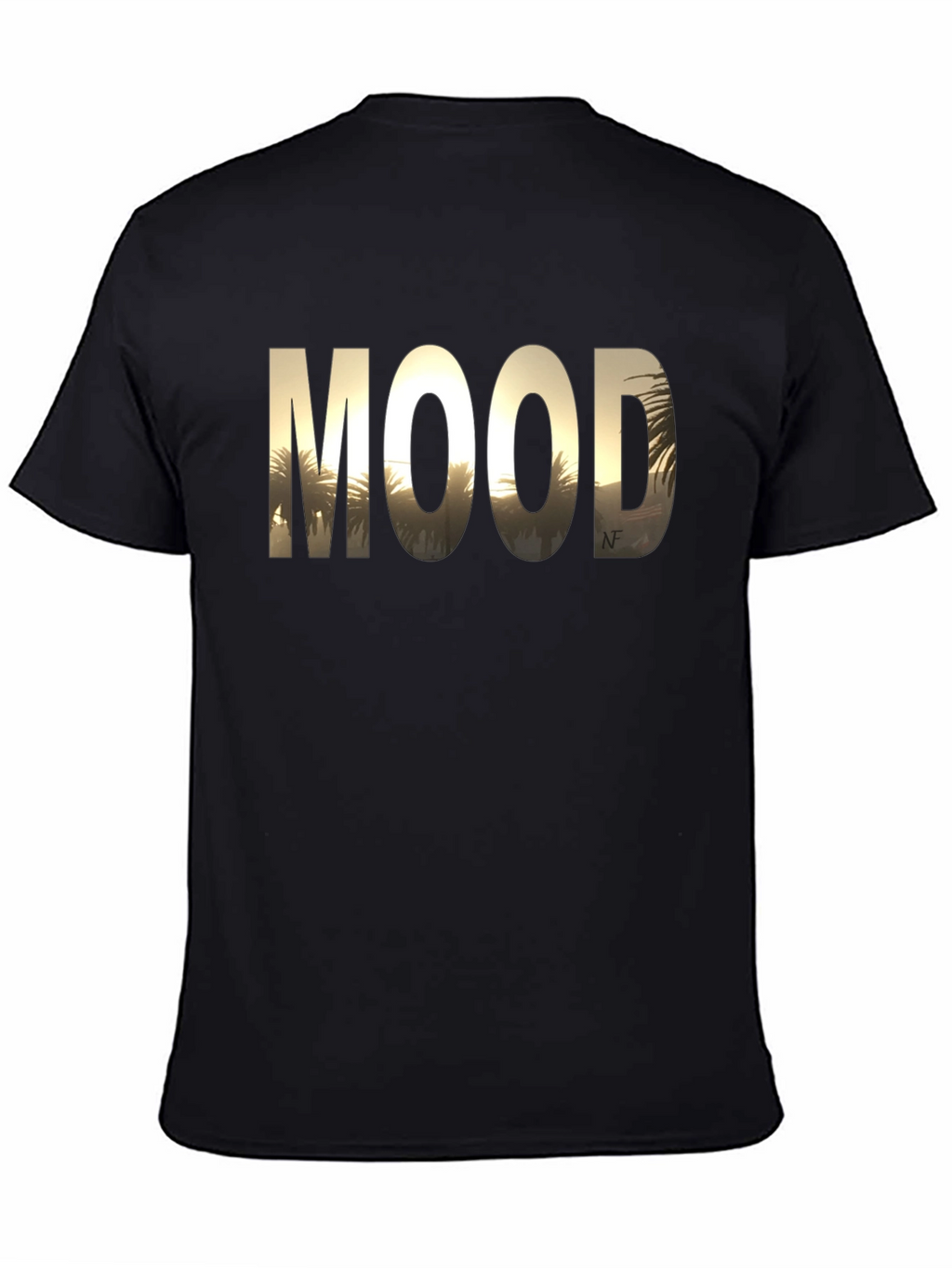 Mood Graphic Print Black T-Shirt