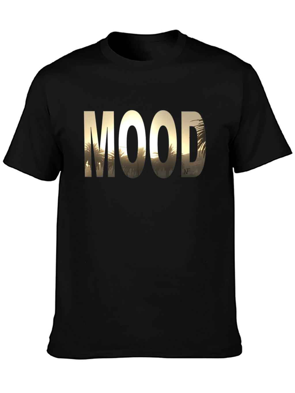 Mood Graphic Print Black T-Shirt