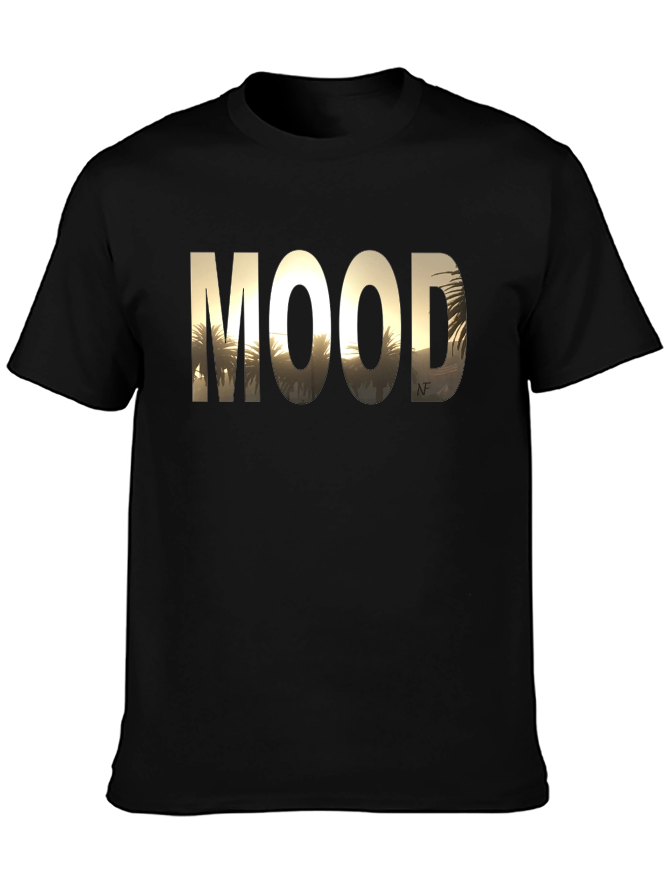 Mood Graphic Print Black T-Shirt