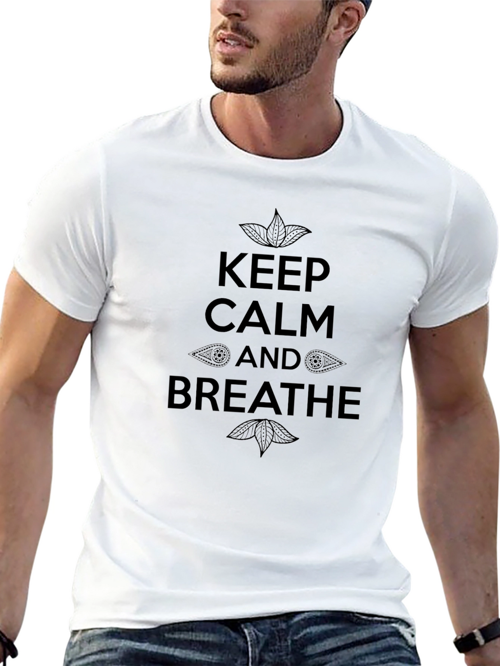 Keep Calm and Breathe Graphic Tee