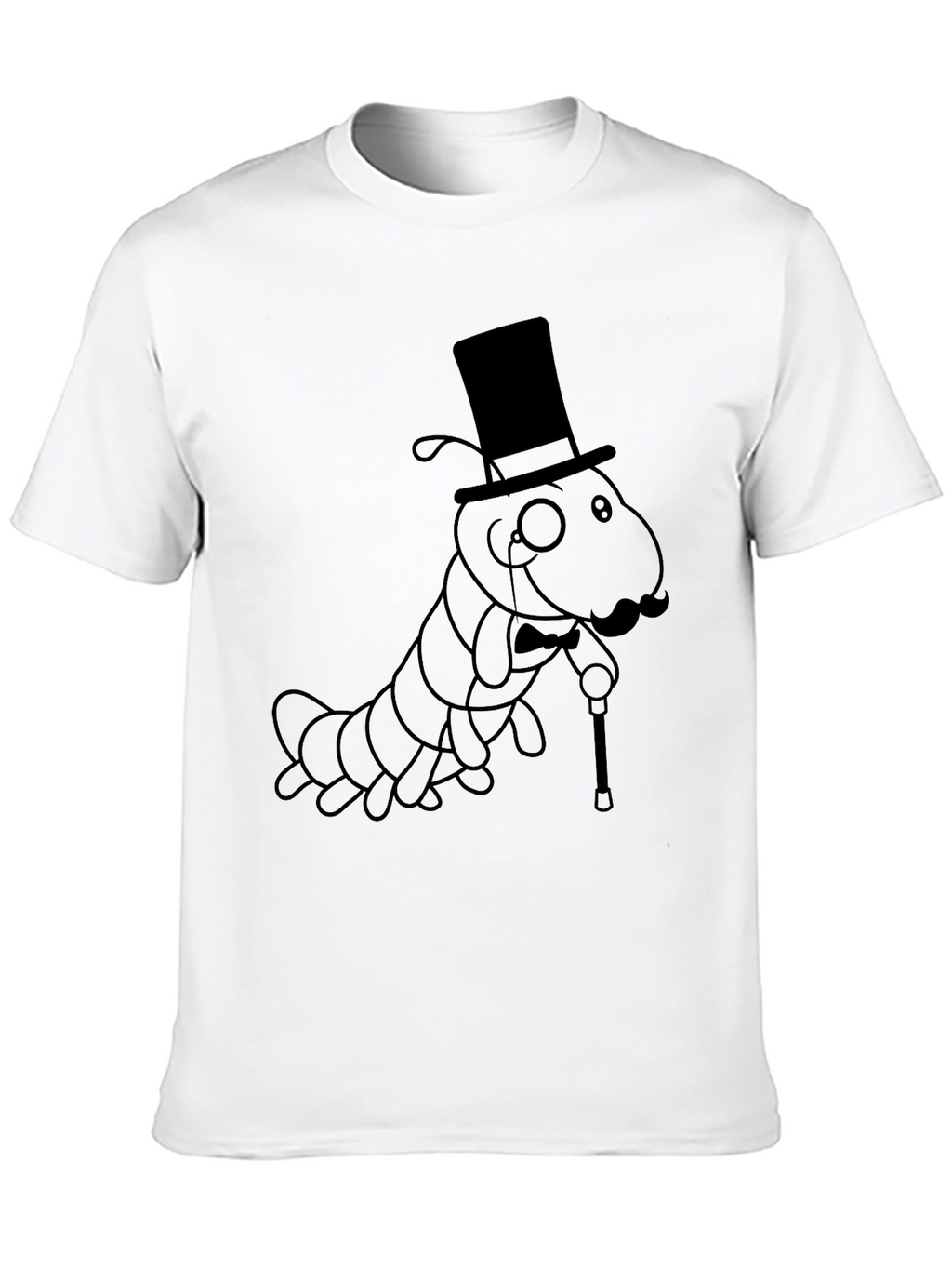 Dapper Caterpillar T-Shirt - Sophisticated Insect Style