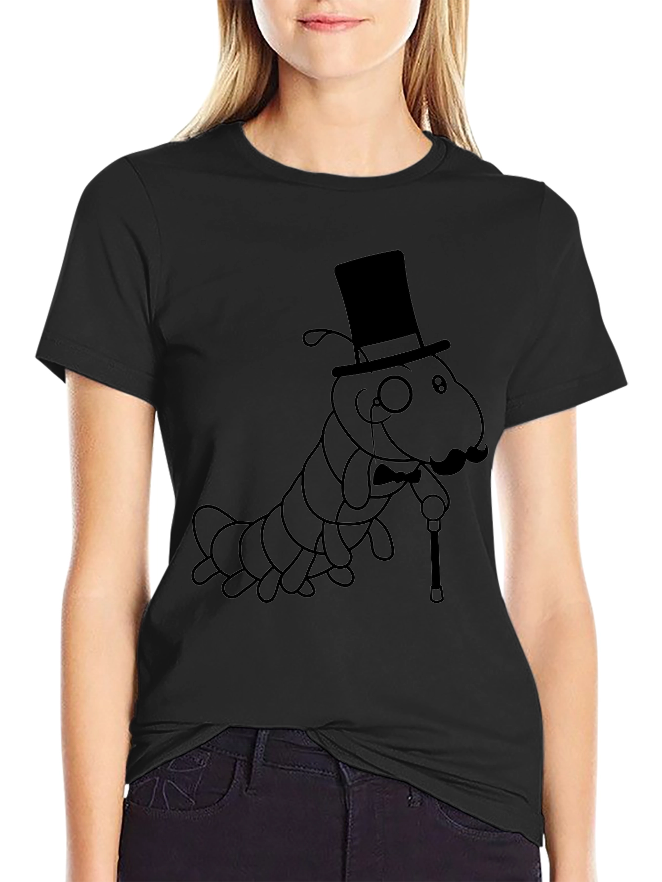 Dapper Caterpillar T-Shirt - Sophisticated Insect Style