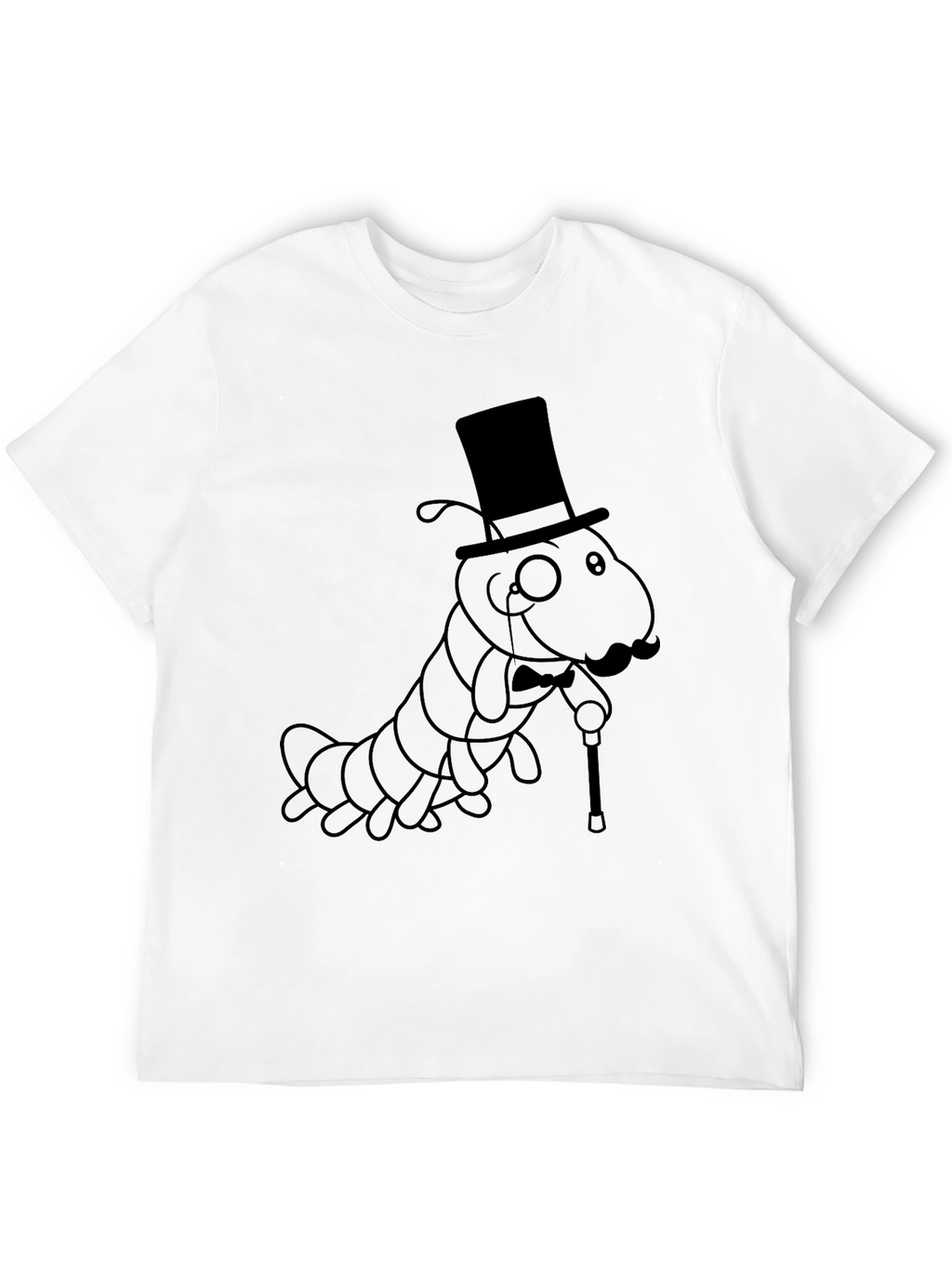 Dapper Caterpillar T-Shirt - Sophisticated Insect Style
